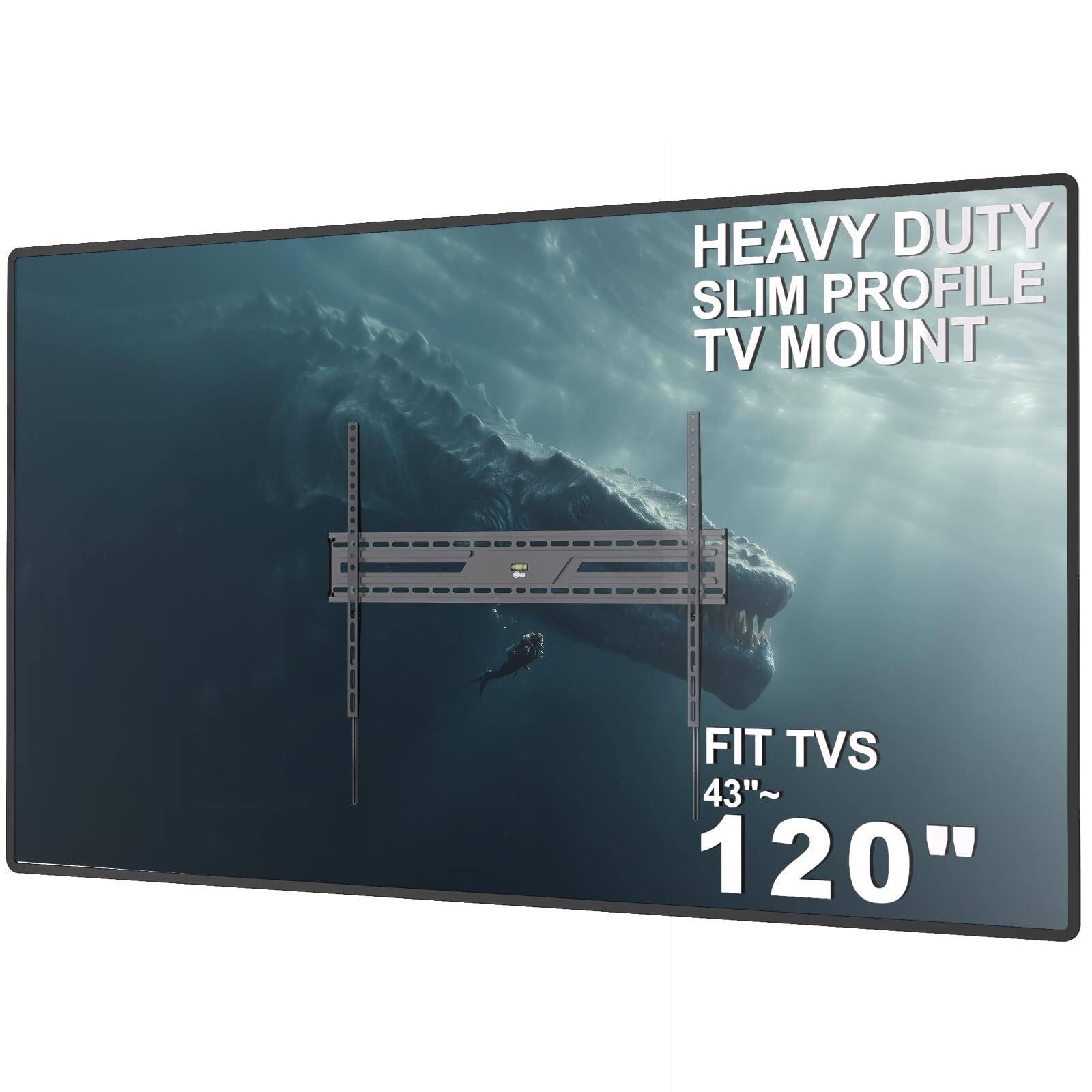 HEAVY DUTY SLIM PROFILE TV MOUNT  
FIT TVS 43"~ 120"