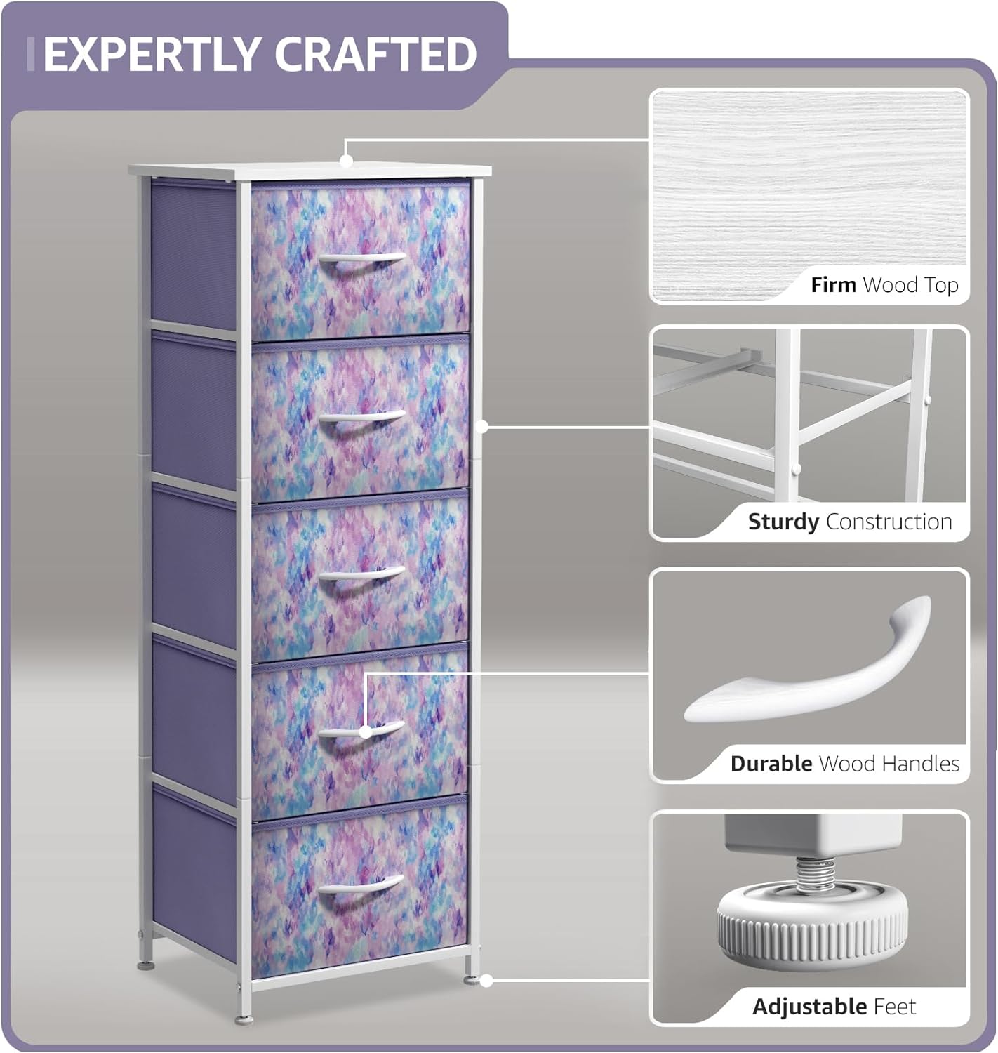 EXPERTLY CRAFTED

- Firm Wood Top
- Sturdy Construction
- Durable Wood Handles
- Adjustable Feet