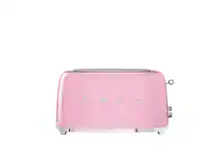 SMEG - TSF02 4-Slice Long Wide-Slot Toaster - Pink - Front_Zoom