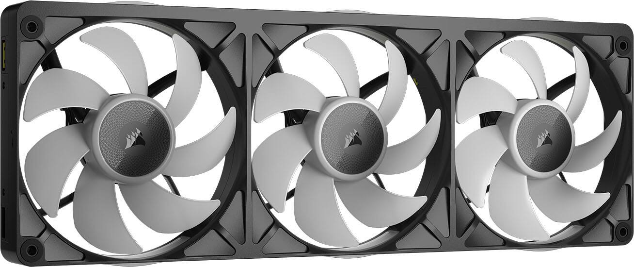 Alt View 7. CORSAIR - iCUE LINK RX360 II Unified Frame RGB PWM Fans with iCUE LINK System Hub - Black.