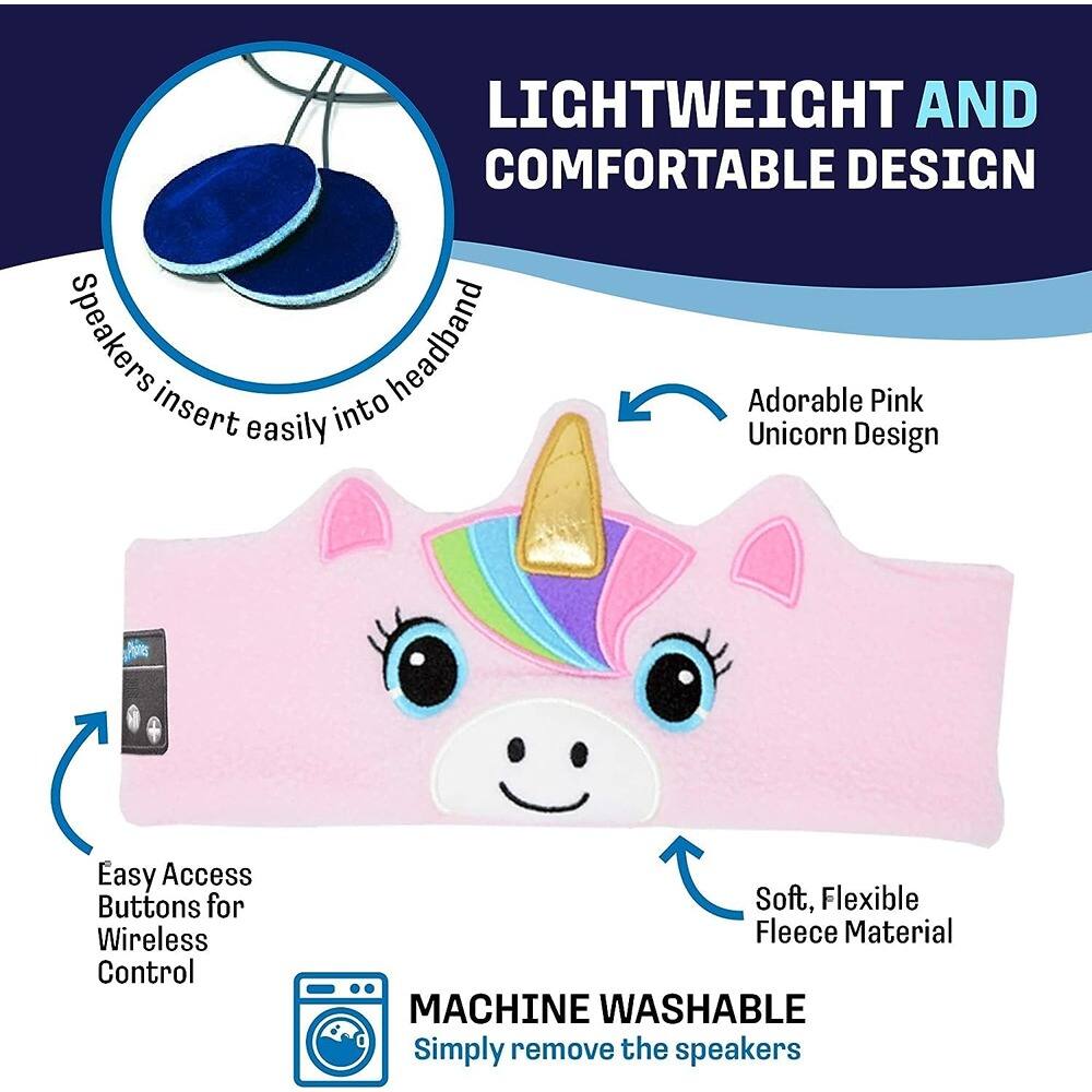 MOSZAR LLC - Toddler Wireless Headphones with Bluetooth, Safe Volume, 3.5mm Jack & Travel Bag – Purple Unicorn