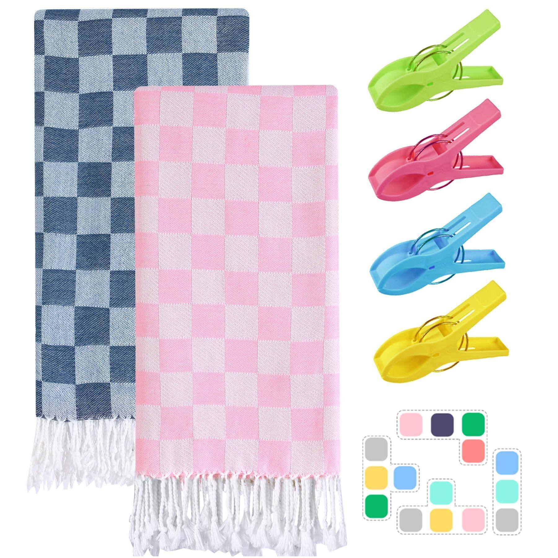 Reds Spade - s Beach Towels Blanket Bath Pool Towel For Bag Chair Tent Umbrella Wagon Dress Tote Shade Hat Outfit Cart S - 2pcs Navy Pink