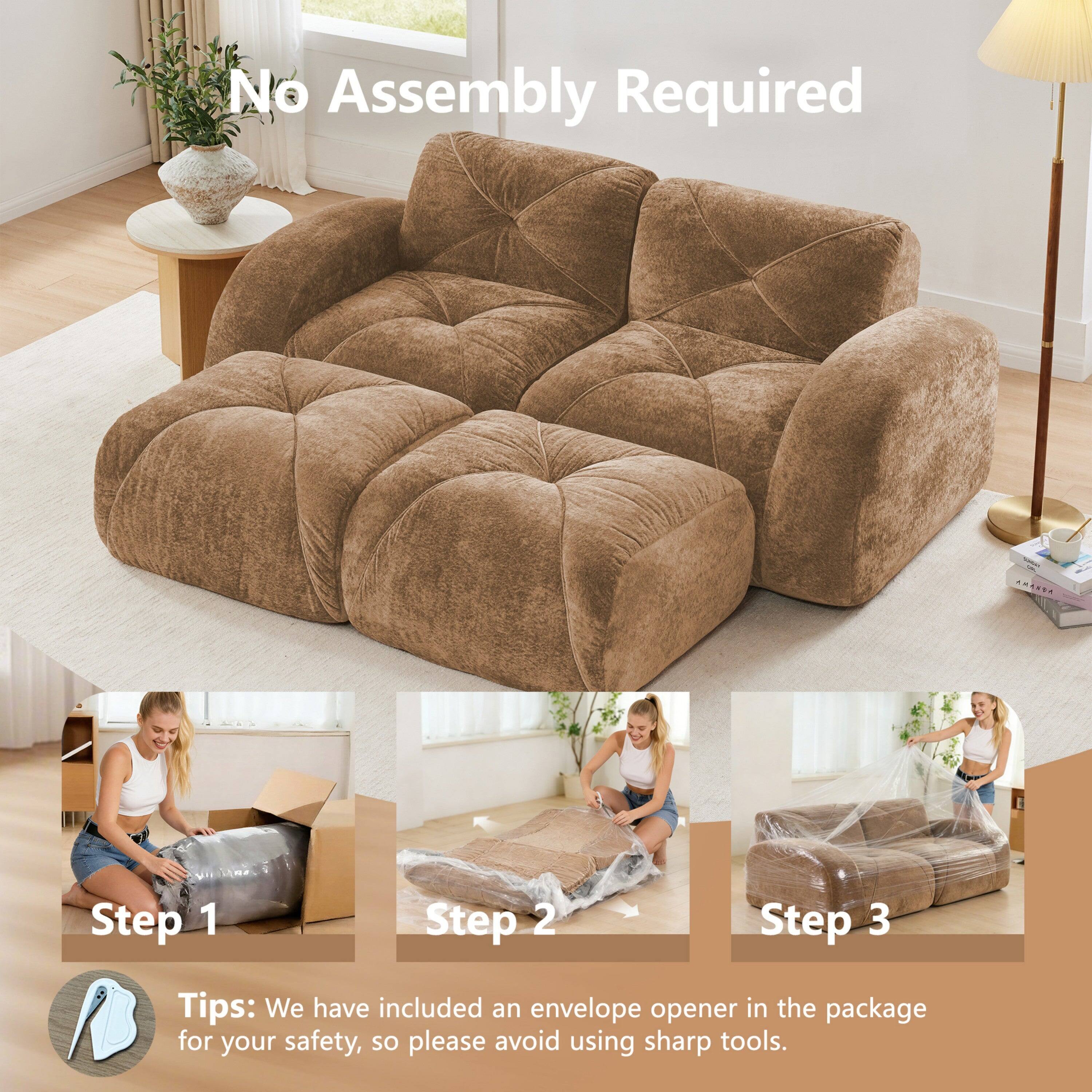 No Assembly Required

Step 1  
Step 2  
Step 3  

Tips: We have included an envelope opener in the package for your safety, so please avoid using sharp tools.