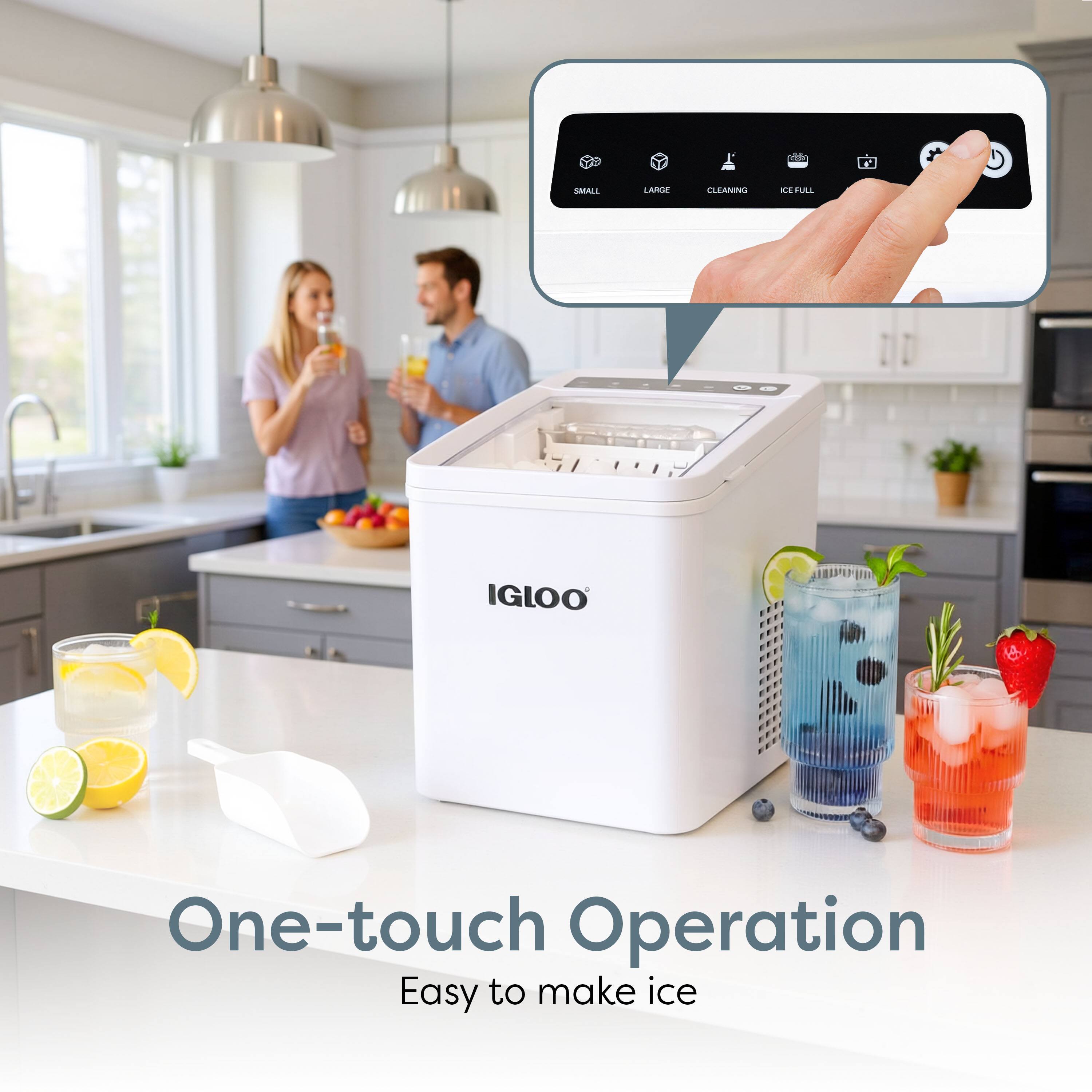 One-touch Operation  
Easy to make ice
