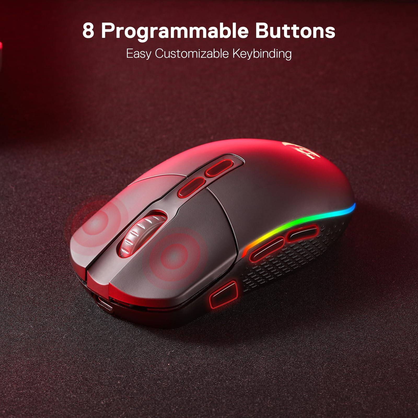 8 Programmable Buttons  
Easy Customizable Keybinding