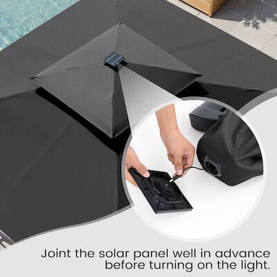 Join the solar panel well in advance before turning on the light.