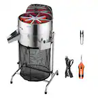 Front. VEVOR - Electric Bud Leaf Trimmer, 18 in Tiltable Bud Trimmer with Sharp Stainless Steel Blades, Adjustable Speed - Silver.