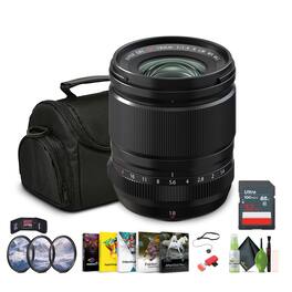 Fujifilm - XF 18mm f/1.4 R LM WR Lens, 32GB Memory Card, Bundle - Black