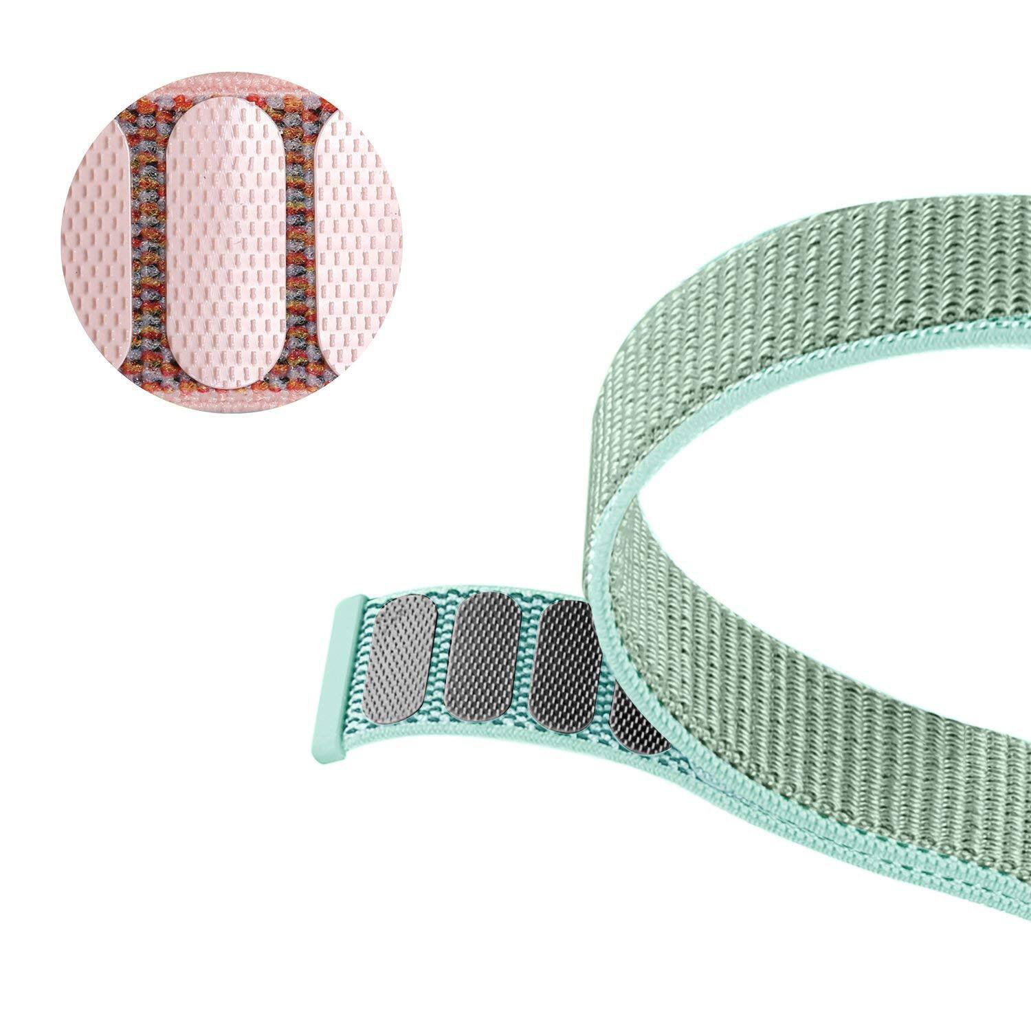 Left. StrapsCo - Everyday Nylon Sport Strap Watch Band For Fitbit Versa & Versa 2 - Olive Green & Grey.