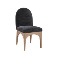 Front. Meridian Furniture - Waldorf Black Chenille Fabric Dining Chair - Black.