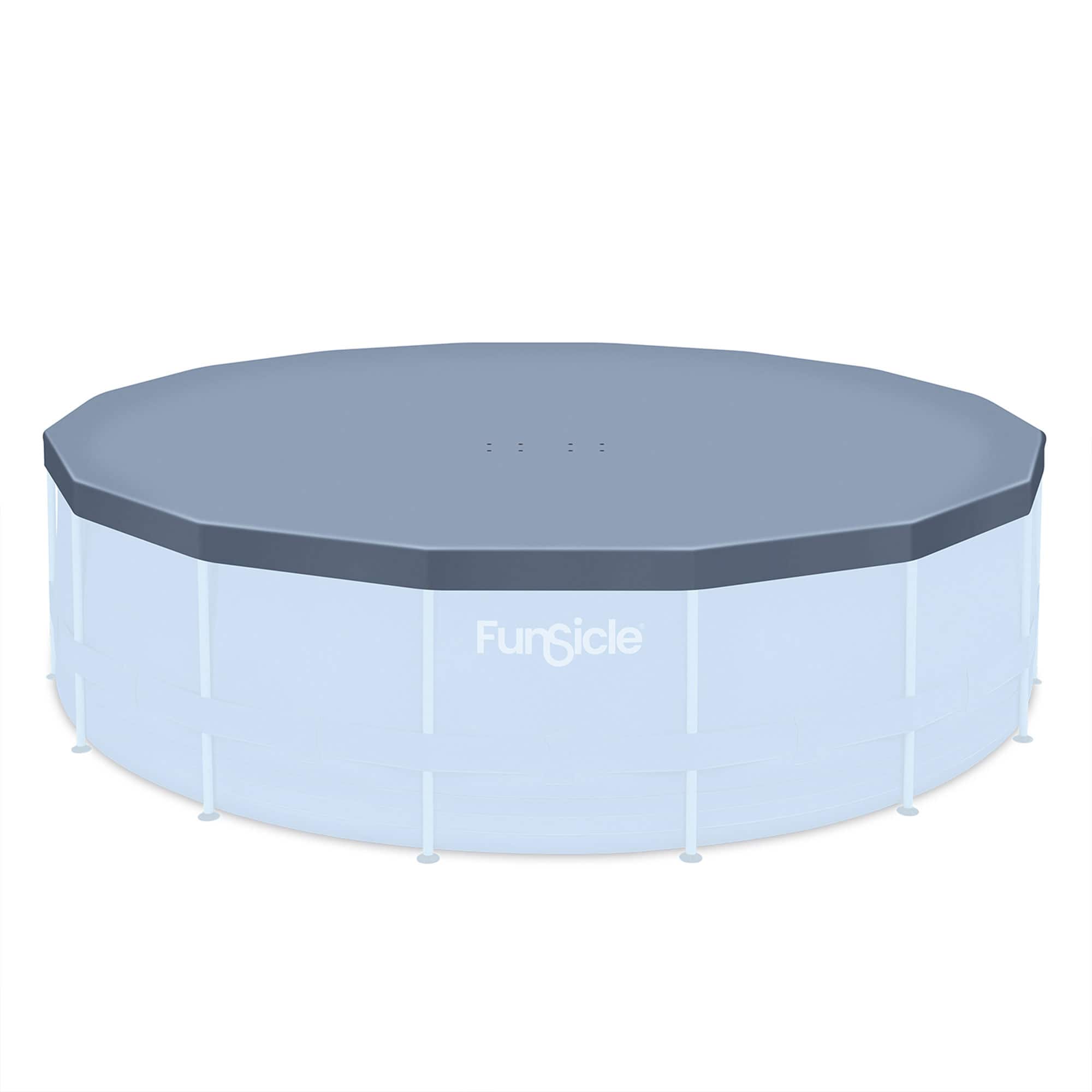 Funsicle - 16ft Round Above Ground Frame Pool Debris Cover, Accessory Only, Gray