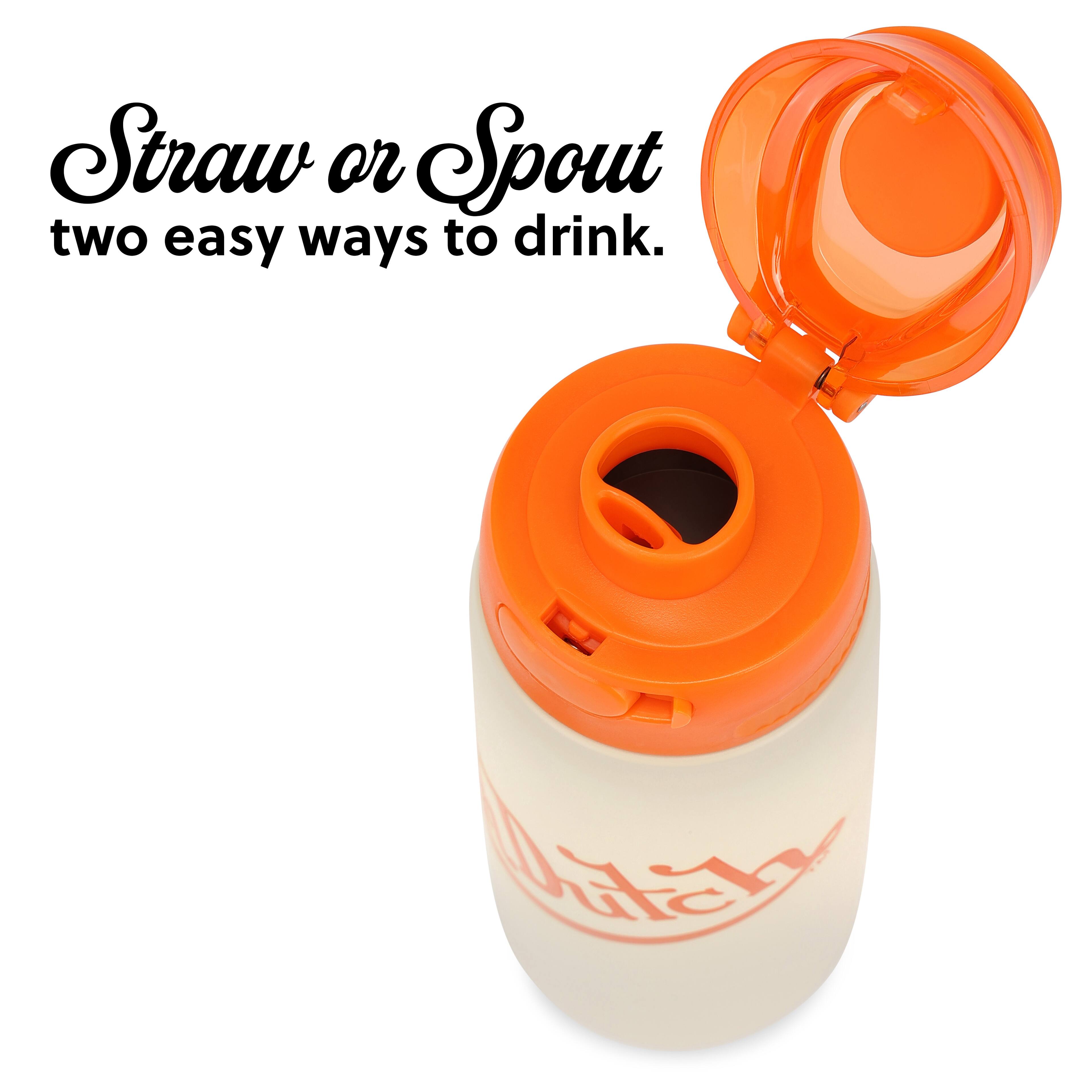 Straw or Spout  
two easy ways to drink.