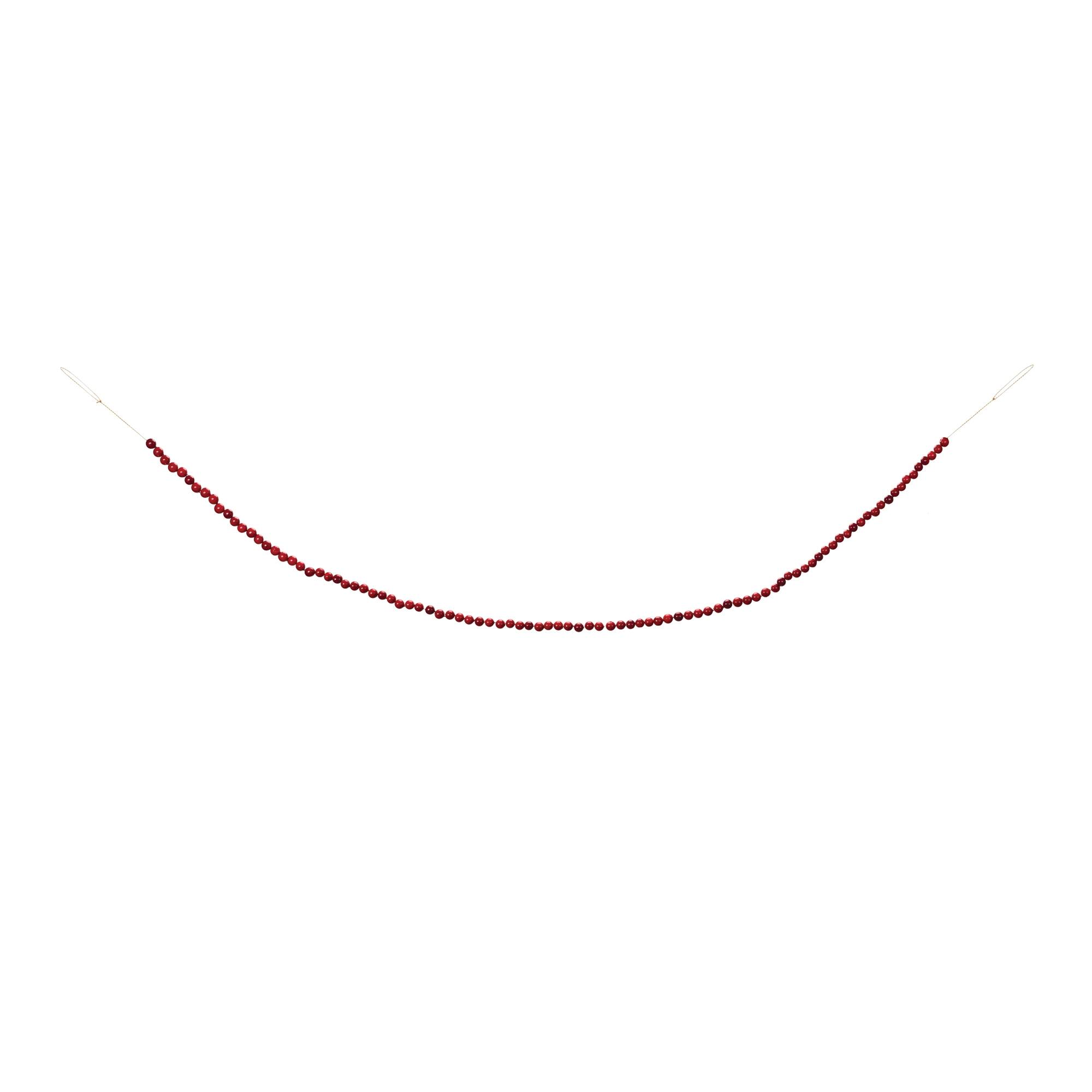 Angle. BreeBe - Cranberry String Garland (Set of 2) - Red.