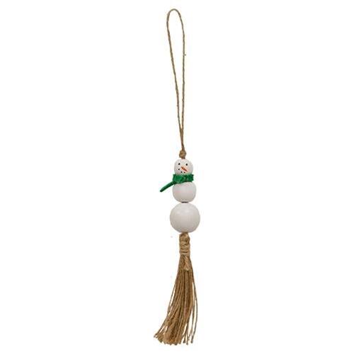 Left. BreeBe - Tassel Snowman Ornament 2 Asstd. - Multicolor.