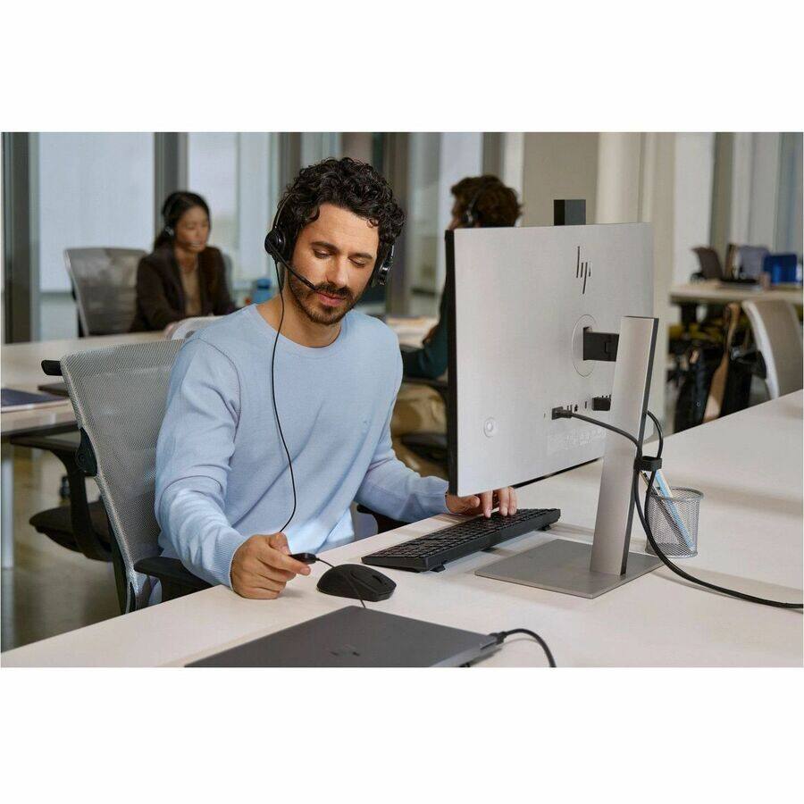 Alt View 1. Poly - Poly Mission 425 Stereo USB Wired Headset - Microsoft Teams Certification - Stereo - USB, USB Type A, USB Type C - Wired - Black.