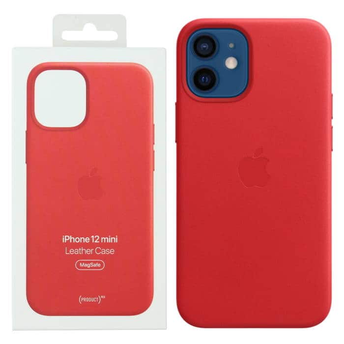 Apple - IPHONE 12 MINI LTHR CASE - Scarlet