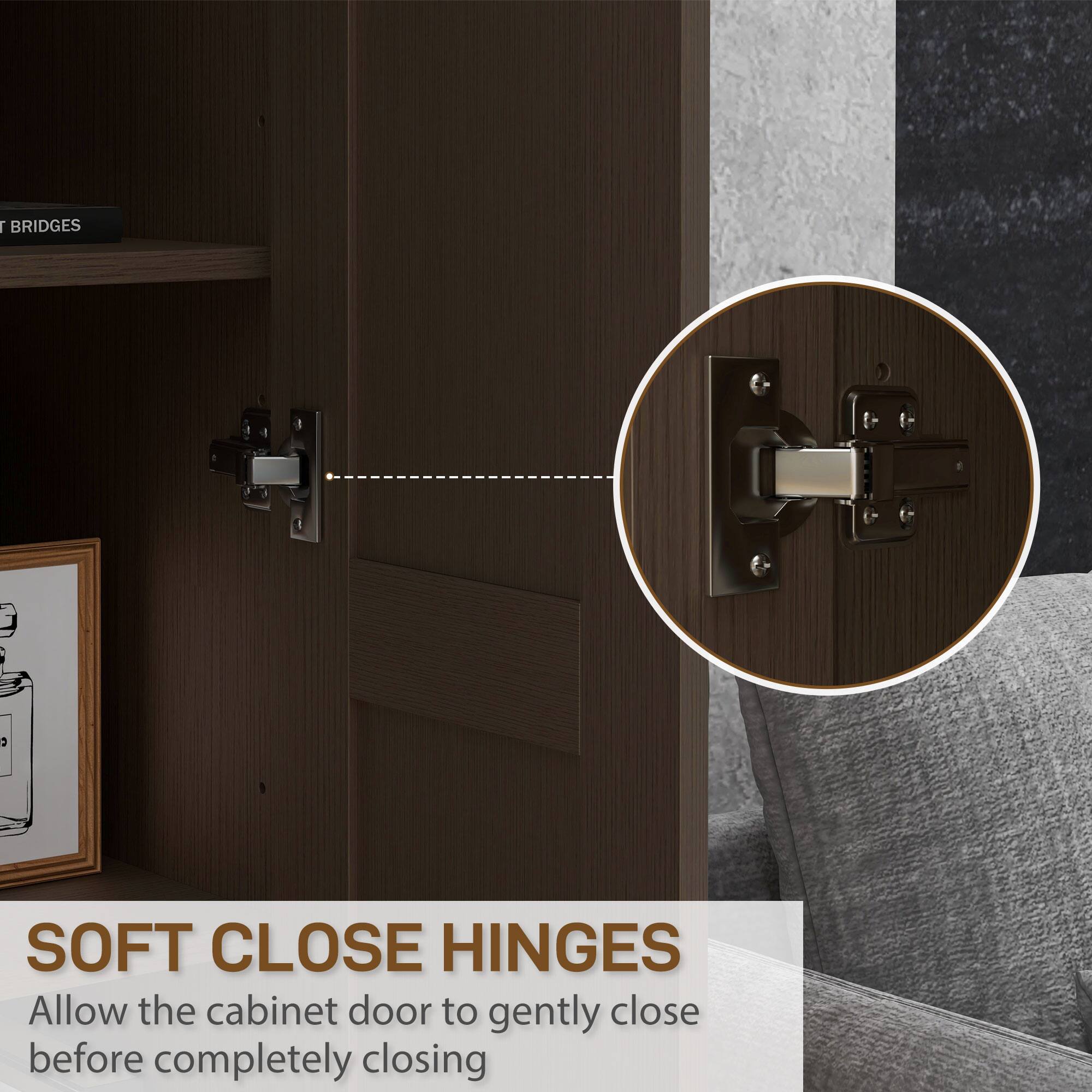 SOFT CLOSE HINGES Allow the cabinet door to gently close before completely closing I BRIDGES