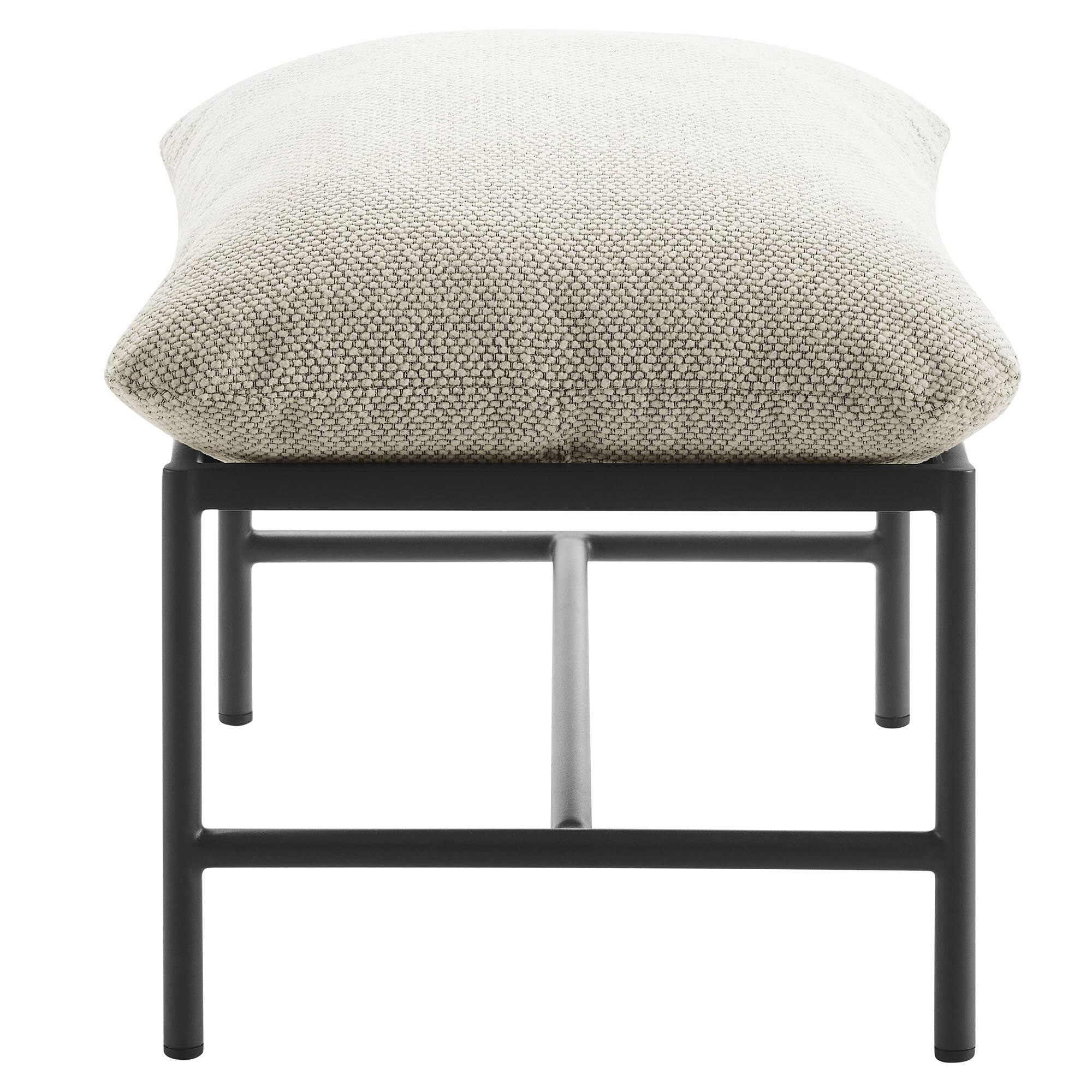 Alt View 2. Modway - Raya Outdoor Patio Boucle Ottoman by Modway - Ivory.