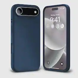 Entronix - Case for iPhone 17 Air - Soft-Touch Silicone - Navy Blue