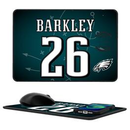 Keyscaper - Saquon Barkley Philadelphia Eagles Wireless Charger and Mouse Pad - Black