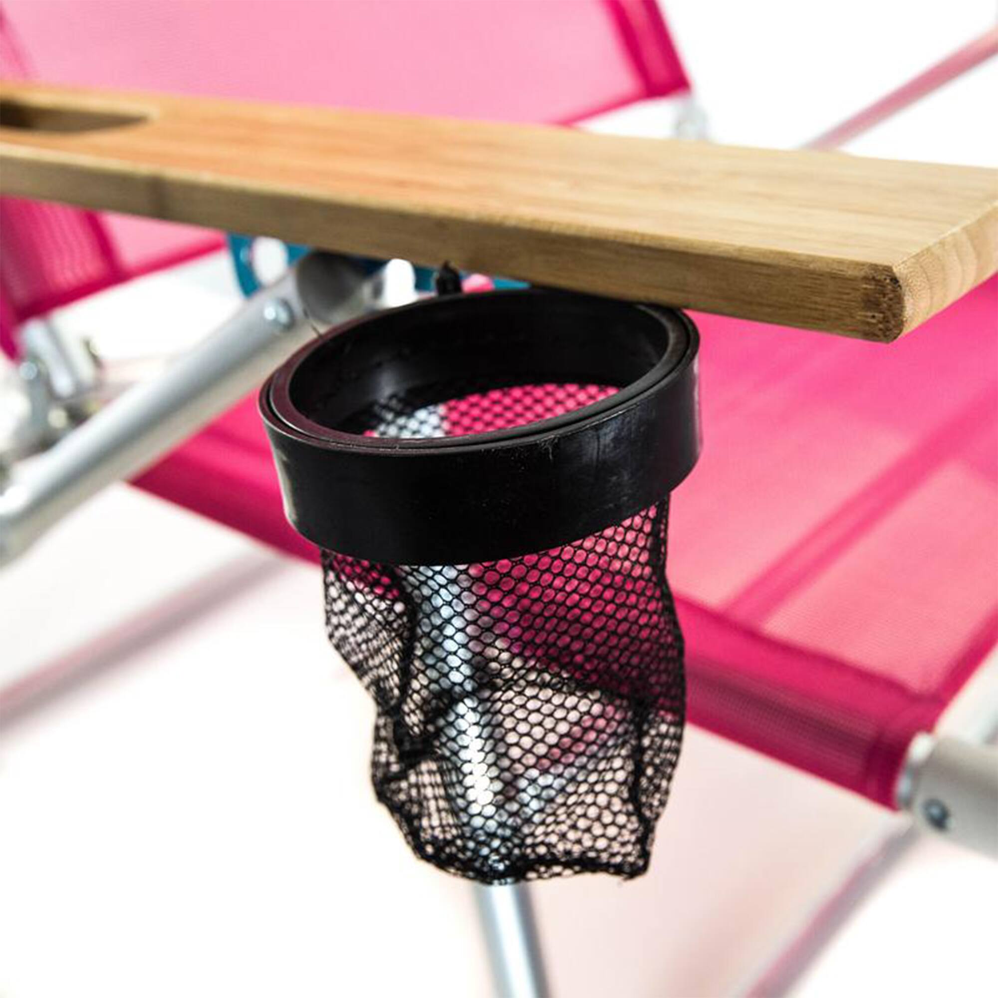 Alt View 5. Ostrich - Ostrich Altitude 3N1 High Back Outdoor Beach Lounge Chair with Footrest, Pink - Pink.