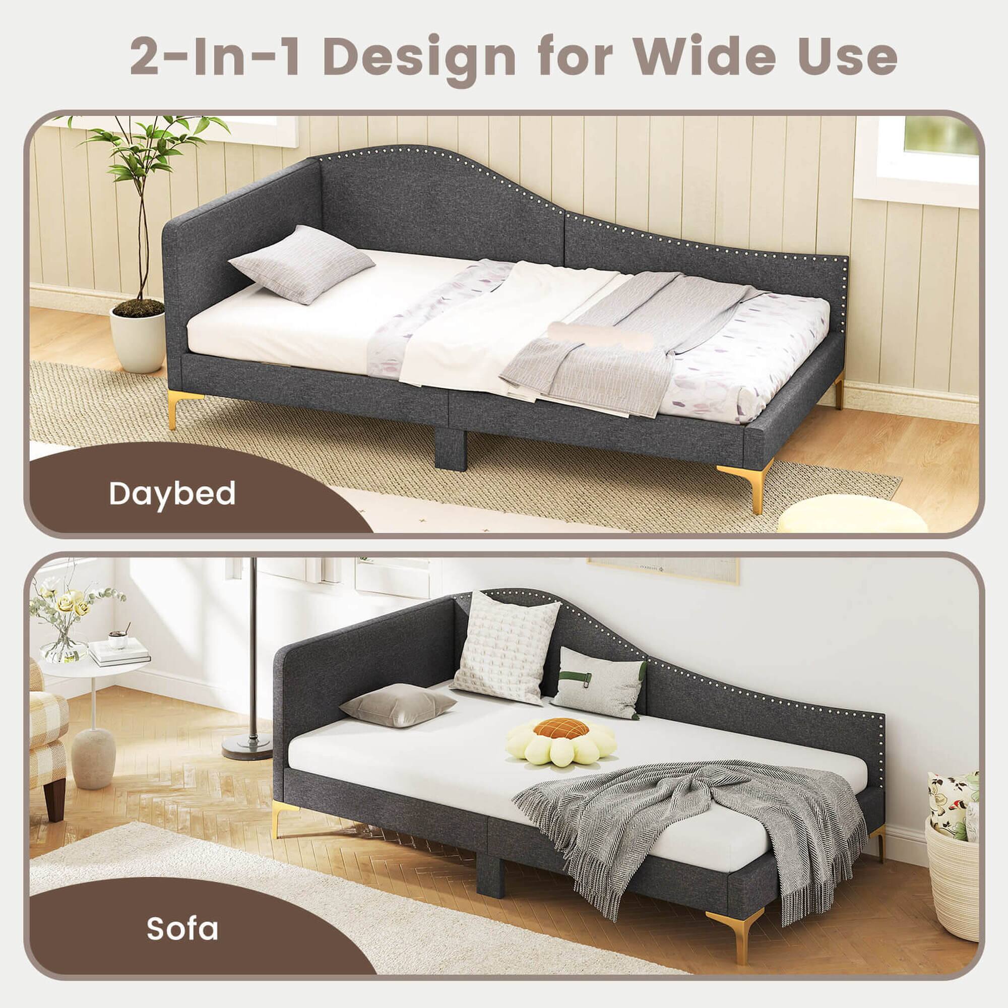 2-In-1 Design for Wide Use Daybed Sofa