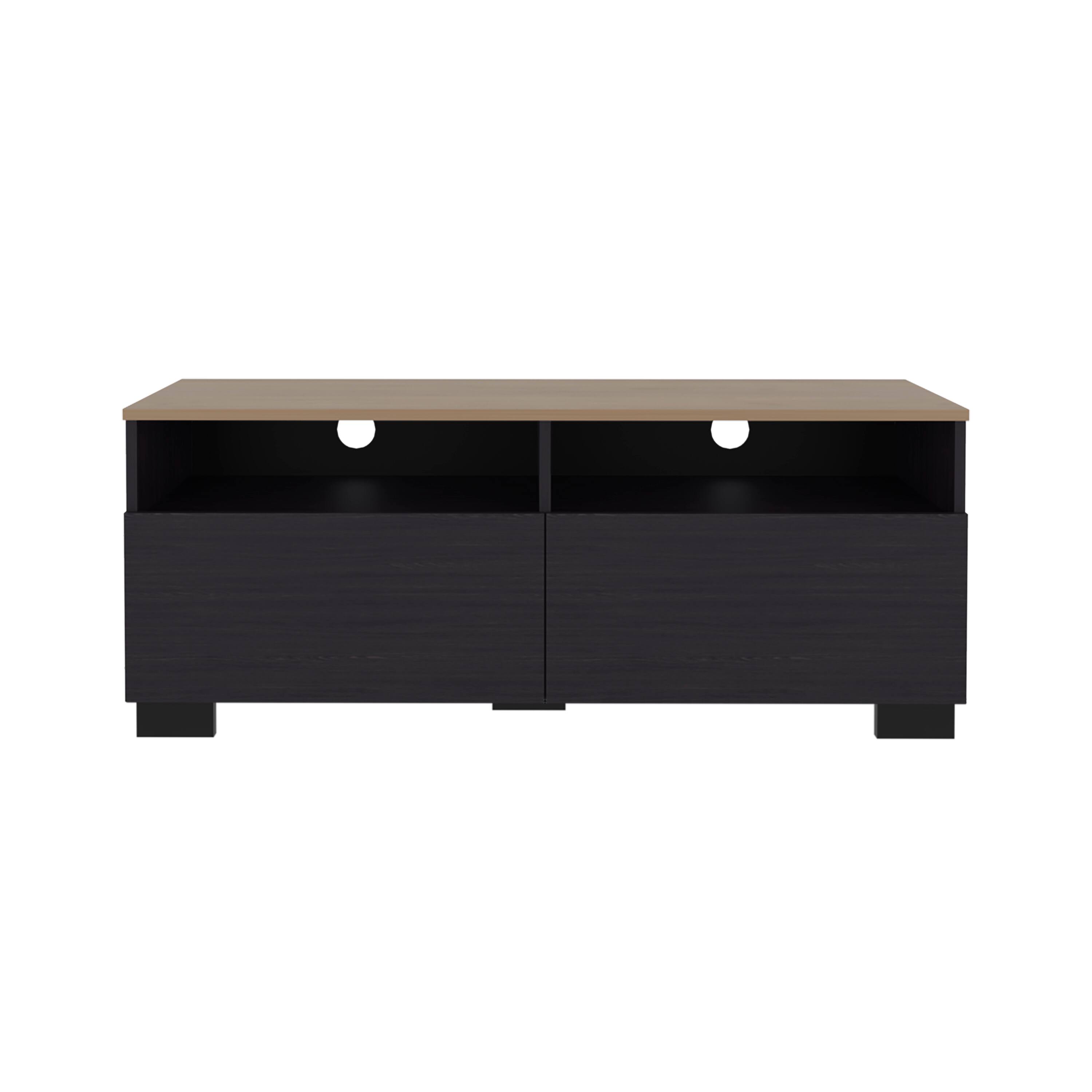 Alt View 4. Spaco - Spaco 50-Inch TV Stand,Entertainment Center Media Console with 2 Doors and 2 Shelves, Elegant Chestnut Finish - Multi.