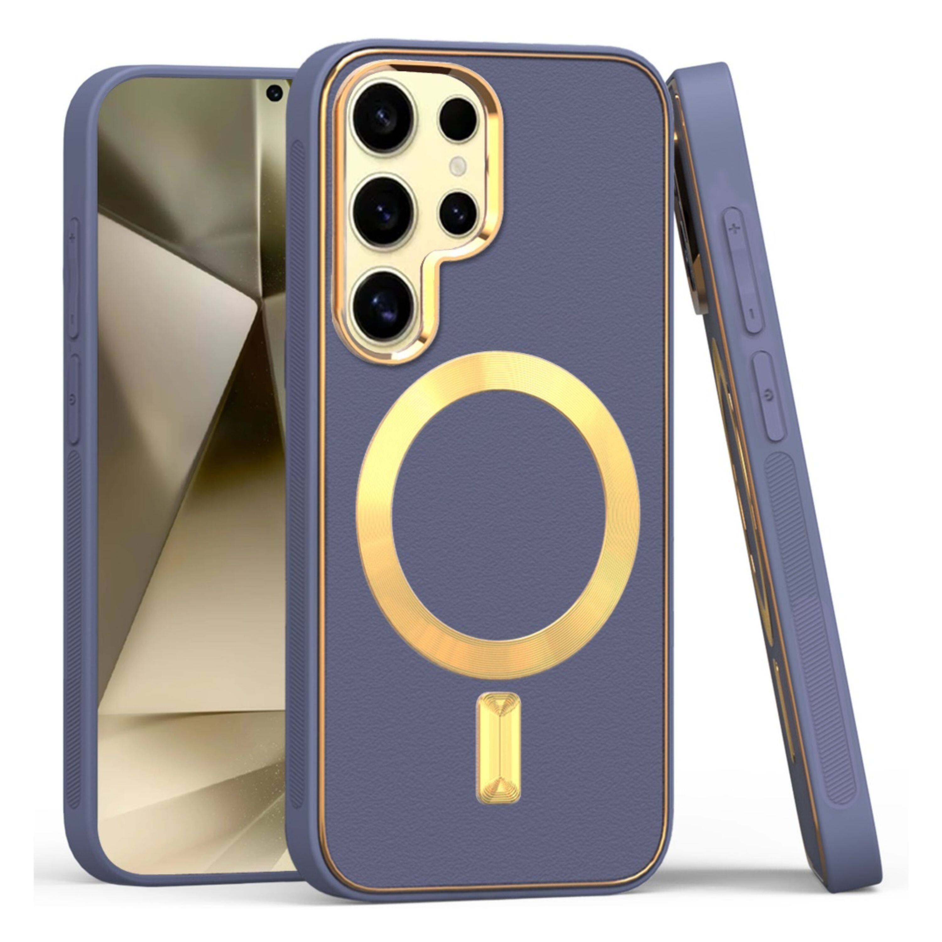 Kitcheniva - Vegan Leather Magnetic Charging Phone Case For Samsung Galaxy S24+ Plus - Lavender price history on PriceWatchPro