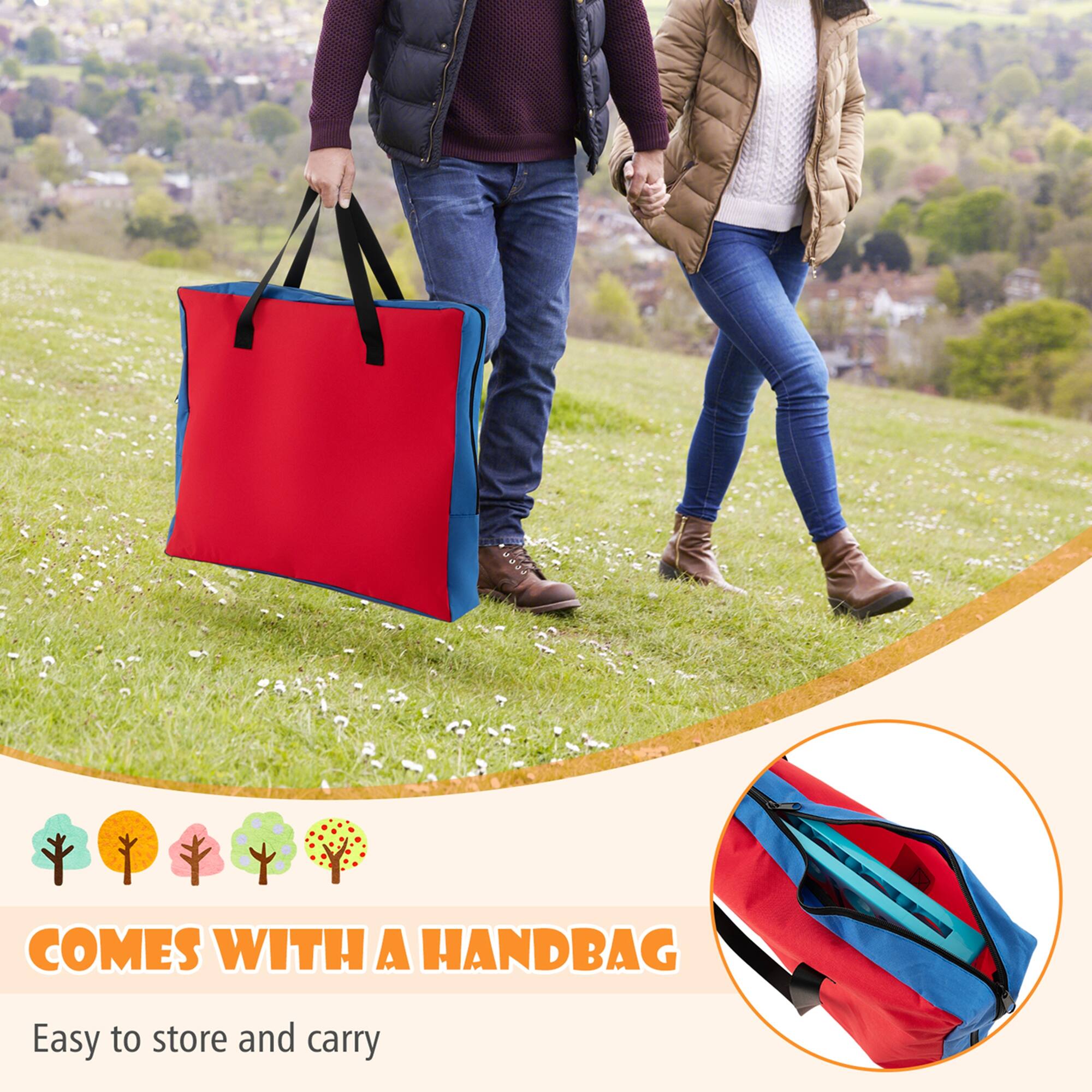 COMES WITH A HANDBAG  
Easy to store and carry