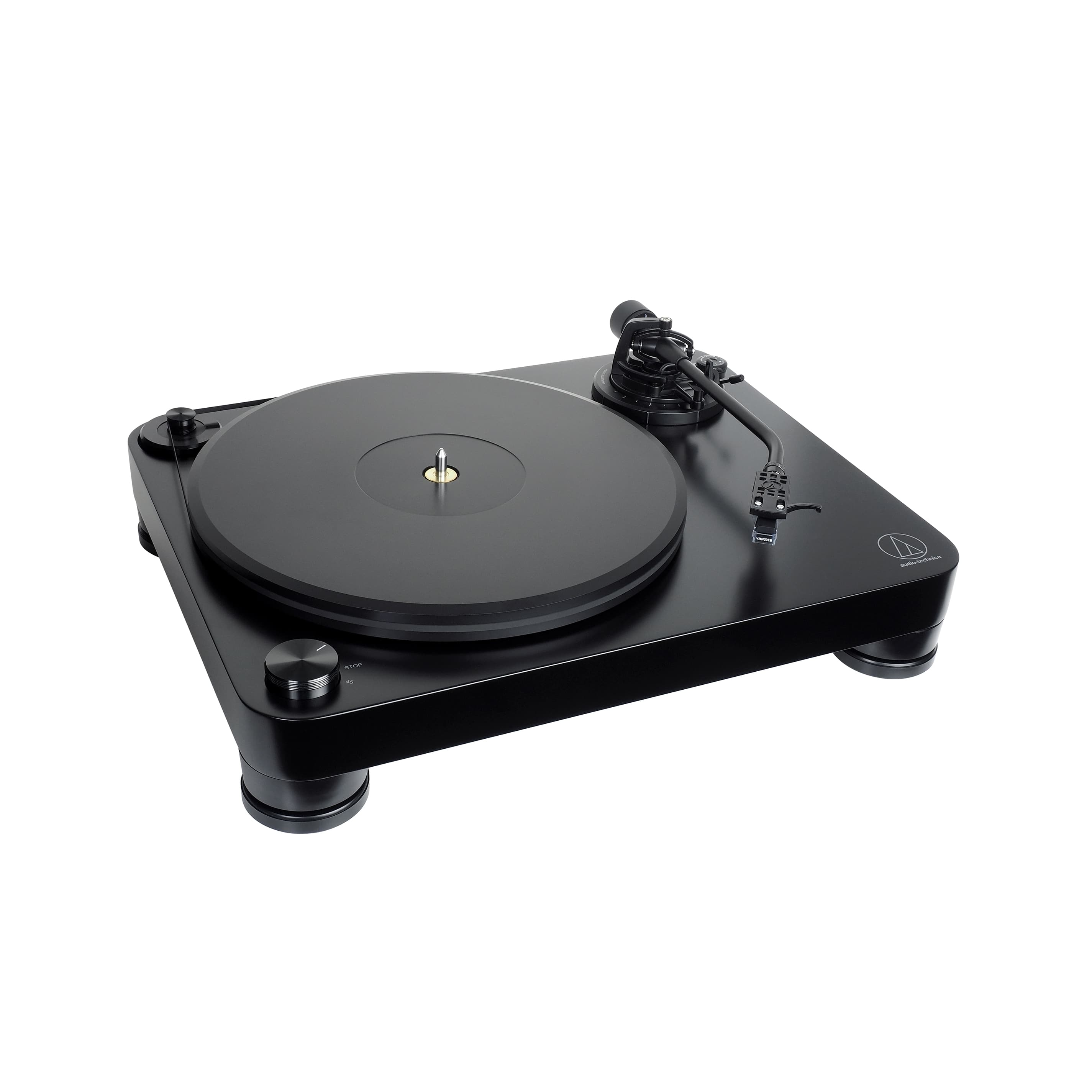 Audio-Technica - Audio Technica AT-LP7 Manual Belt-Drive Turntable - Black