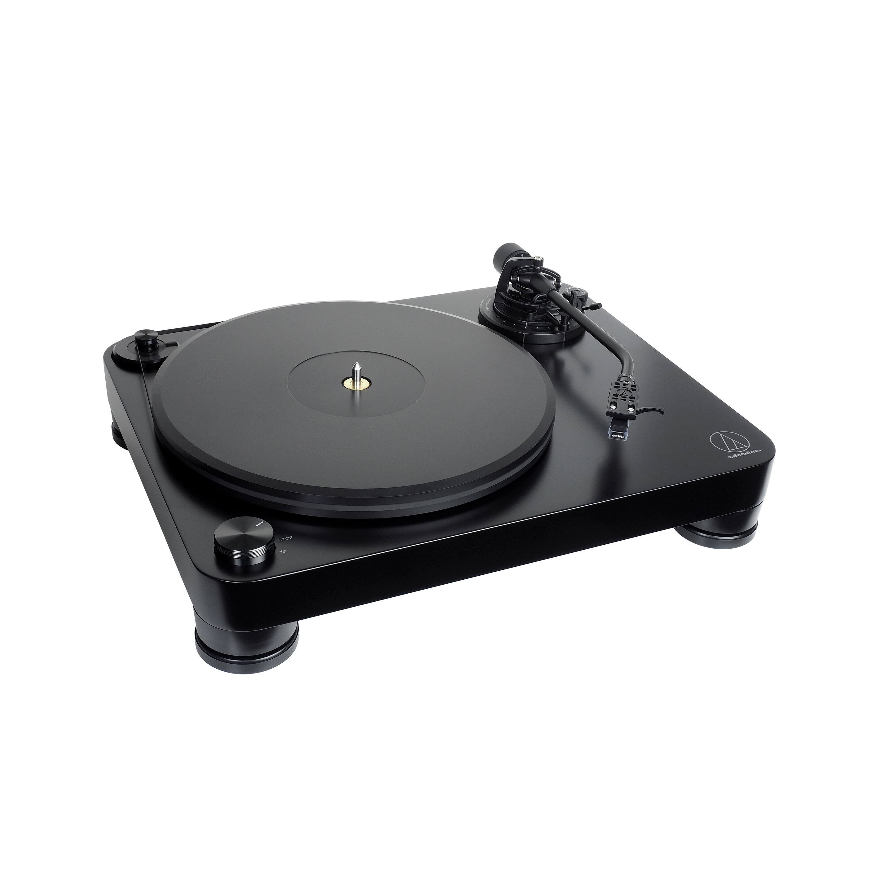 Front. Audio-Technica - Audio Technica AT-LP7 Manual Belt-Drive Turntable - Black.