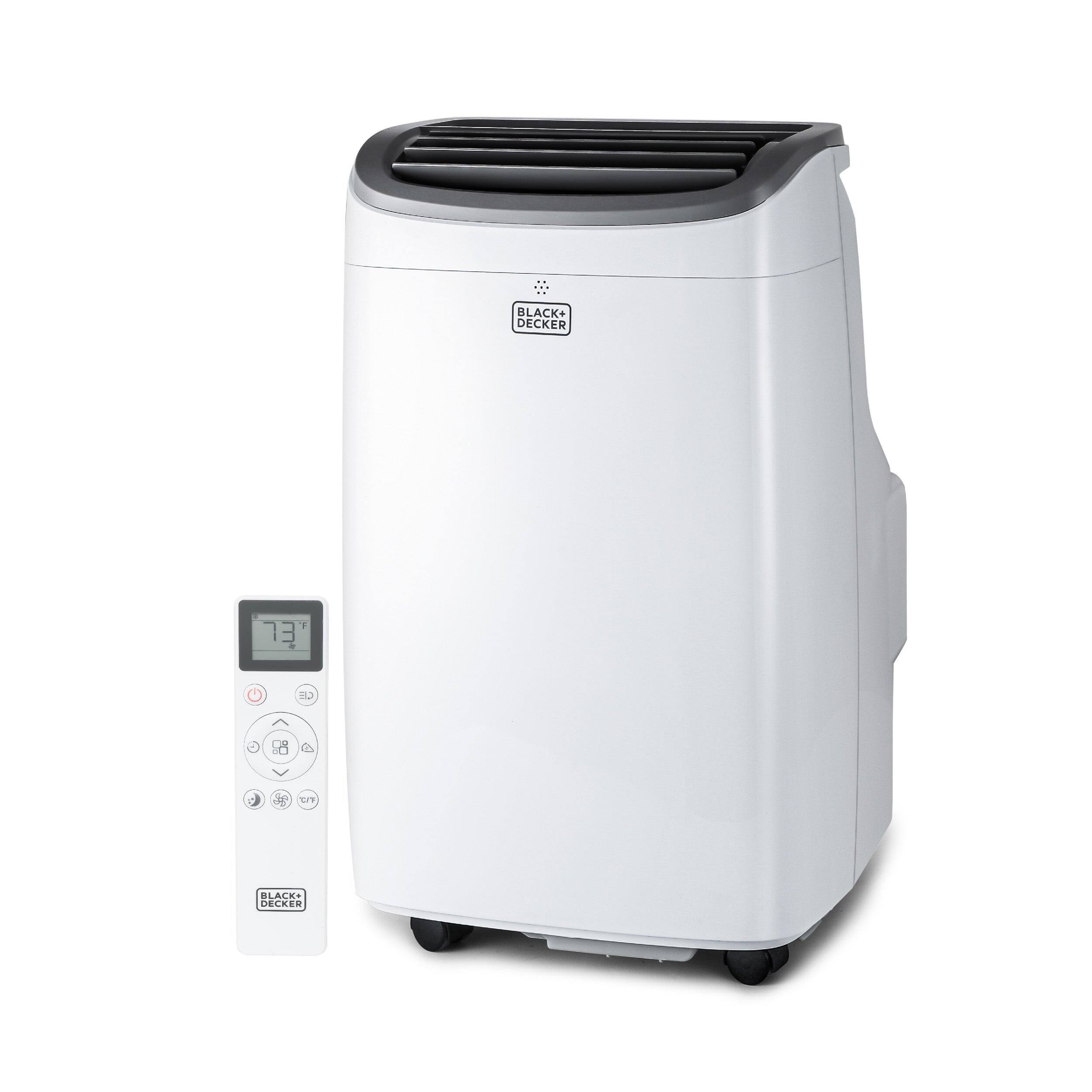 Black+Decker - 8,000 BTU Portable Air Conditioner for Rooms up to 350 Sq. with Remote Control - White
