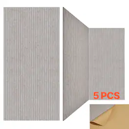 VEVOR - 5PCS Acoustic Panels with Self Adhesive, 47.2 x 23.6 inch Sound Proof Foam Panels, Polyester Fiber Soundproof Wall - Camel