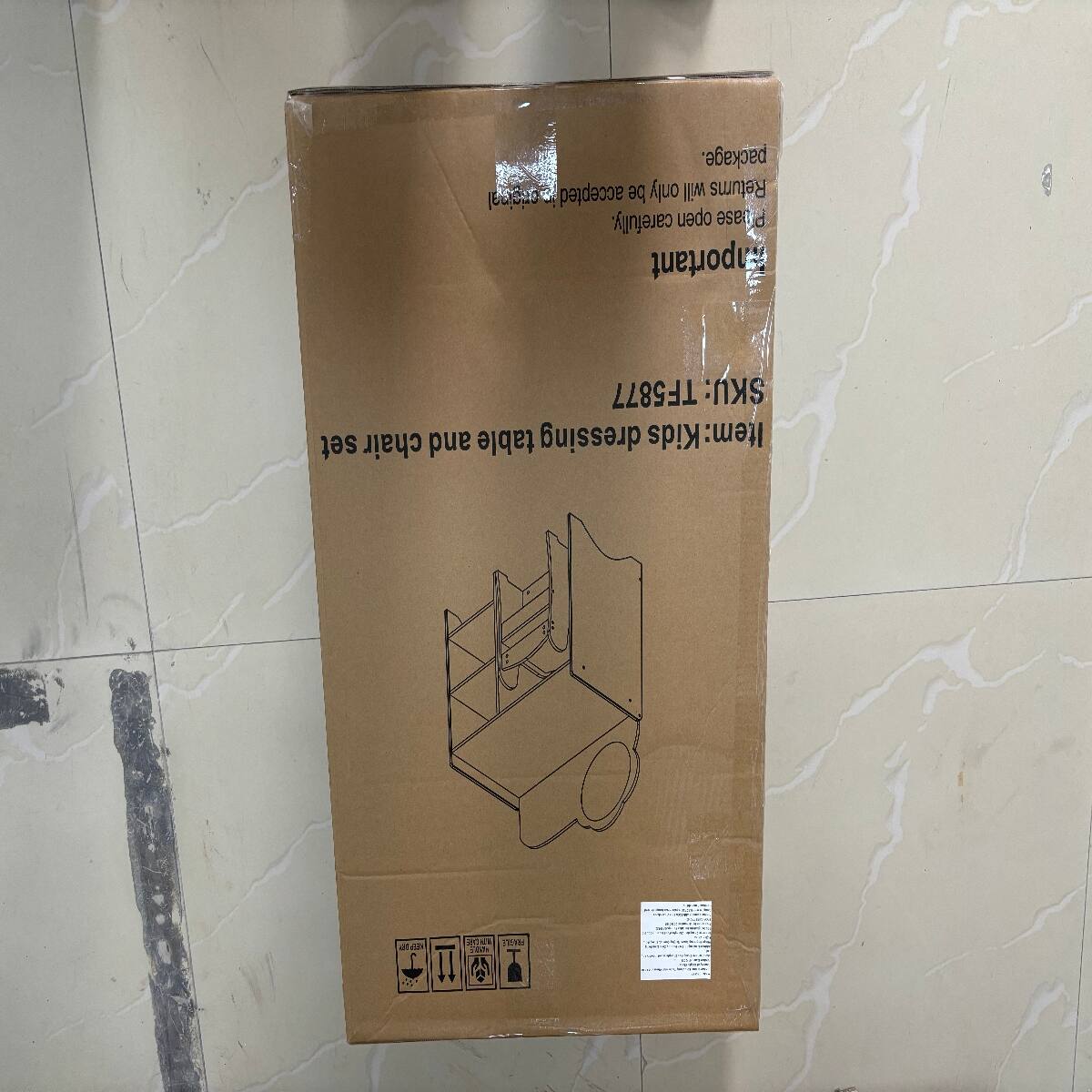 package. original accepted be only will Returns carefully. open ase 6 aportant

TF5877 SKU: set chair and table dressing Kids Item:
WIADSE FRABLE   - 10ml