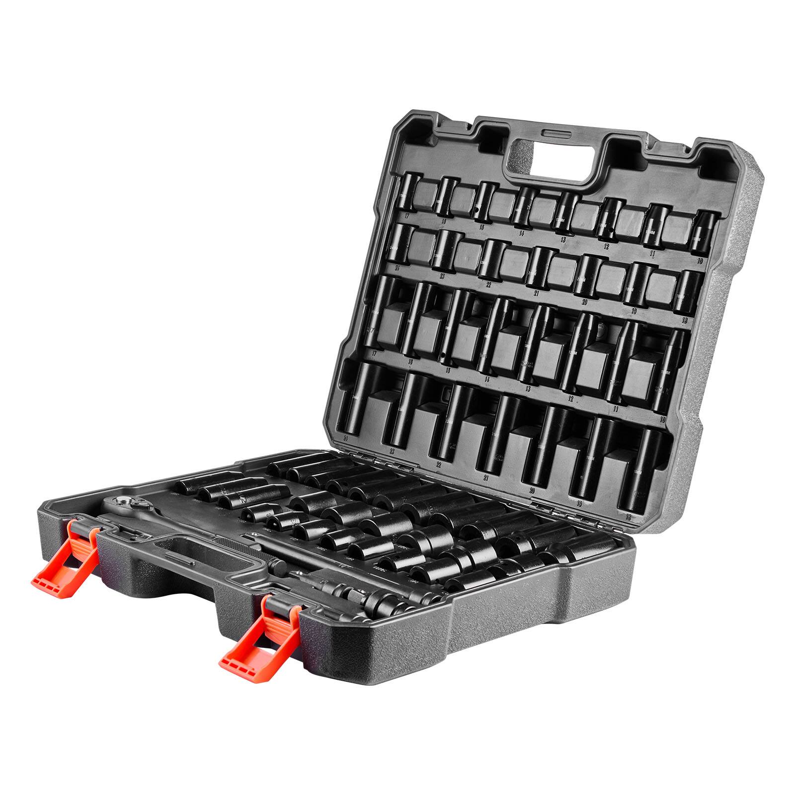 Back. LOVMOR - 1 2 Drive Impact Socket Set 65PCS SAE Metric Socket Assortment.