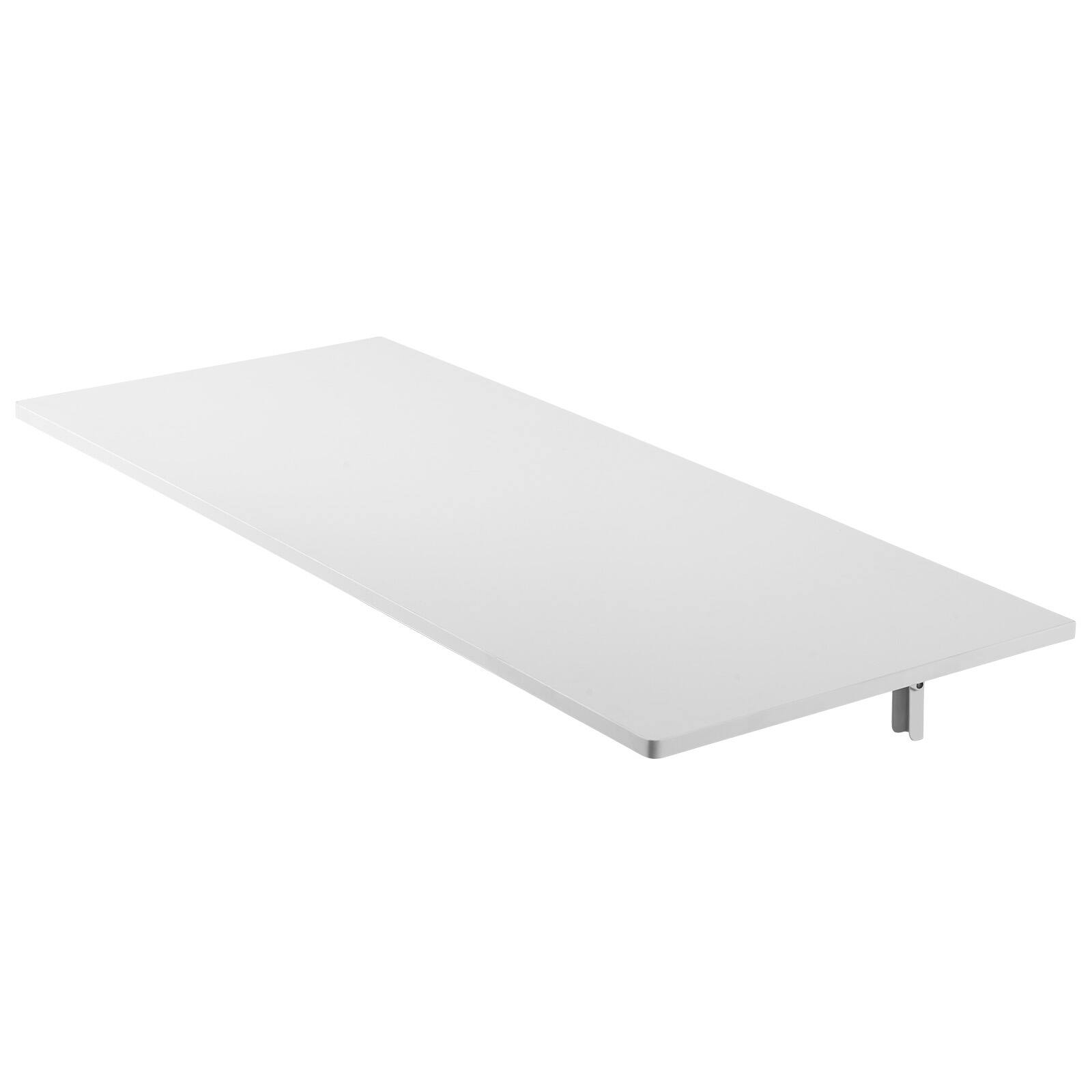 Alt View 5. VEVOR - Wall Mounted Folding Table, 43.3 x 18 inches Wall Mount Table, Floating Desk with Iron Bracket, Fold Down Desk - White.