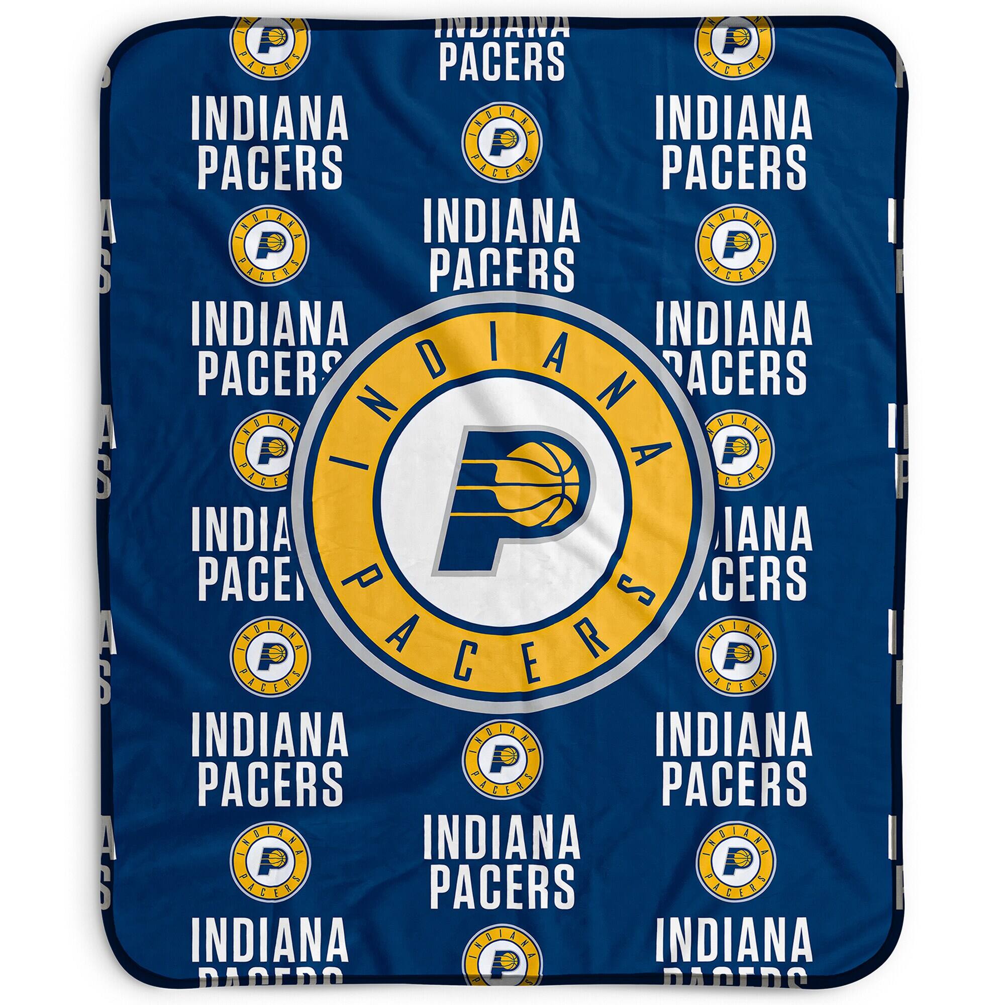 Pegasus - Indiana Pacers 50" x 60" Repeat Wordmark Fleece Blanket - Multicolor