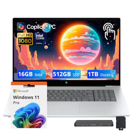 Copilot + PC
Full HD 1080
Intel Core i7
16GB RAM
512GB SSD
1TB Docking
Microsoft Windows 11 Pro