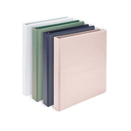 Samsill - Earth's Choice Plant-Based 1" View Durable Binders, D-Ring, Boho Assortment, 4/Pack (MP46939) - Assorted