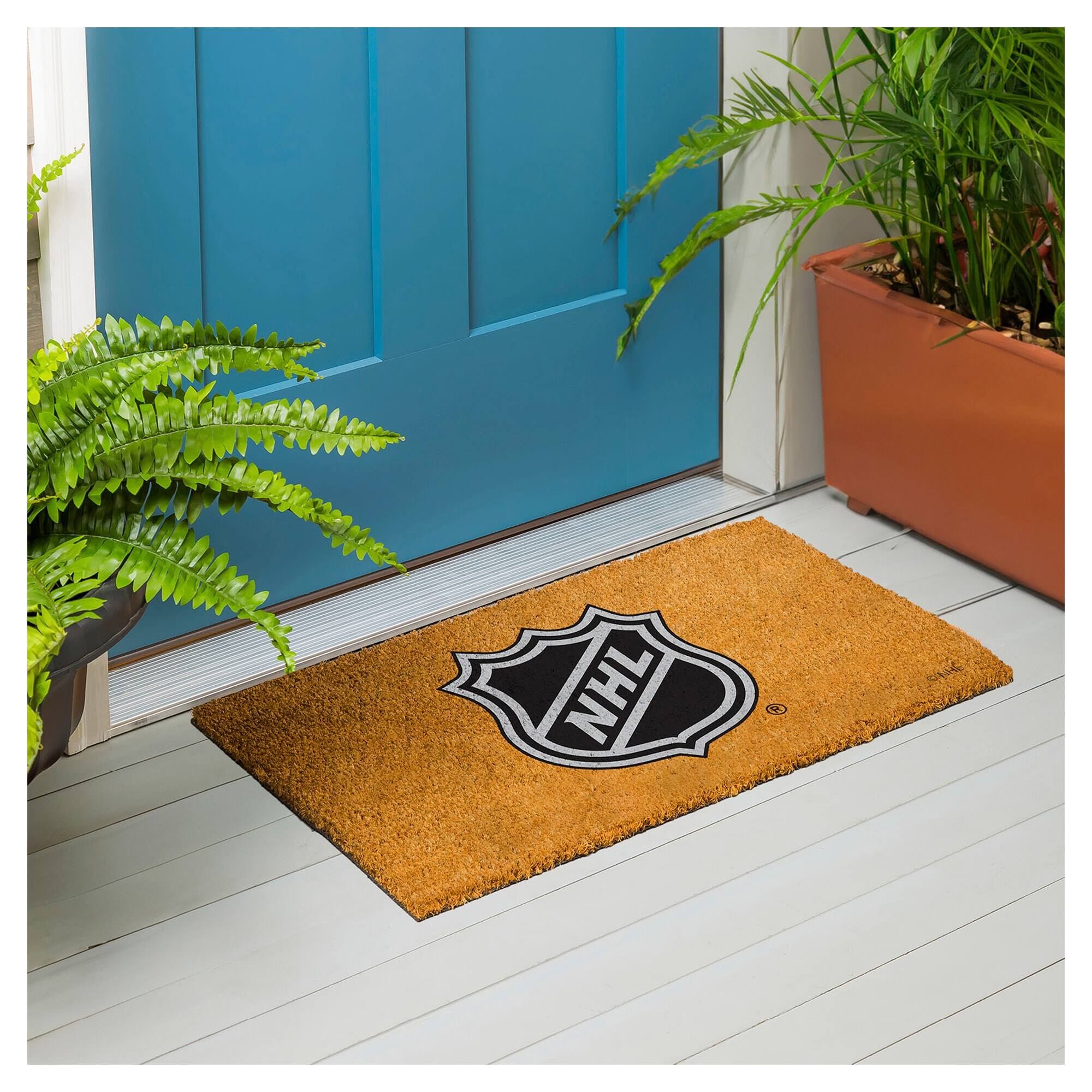 Alt View 2. Evergreen Enterprises - NHL 28" x 16" Team Logo Outdoor Coir Mat - Multicolor.