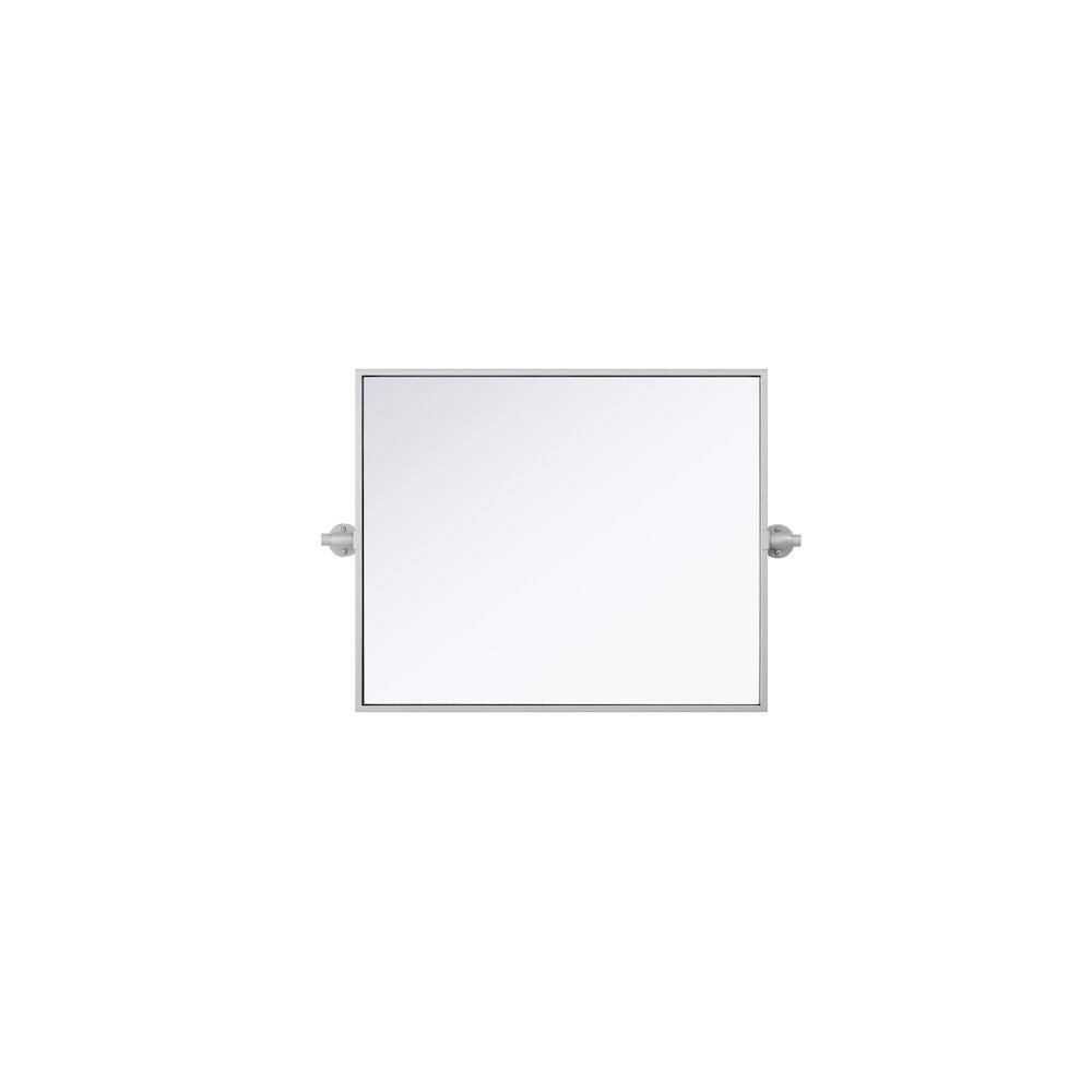 Alt View 2. Elegant Kitchen and Bath - Amoura 20X24 Pivot Mirror In Silver - Silver.
