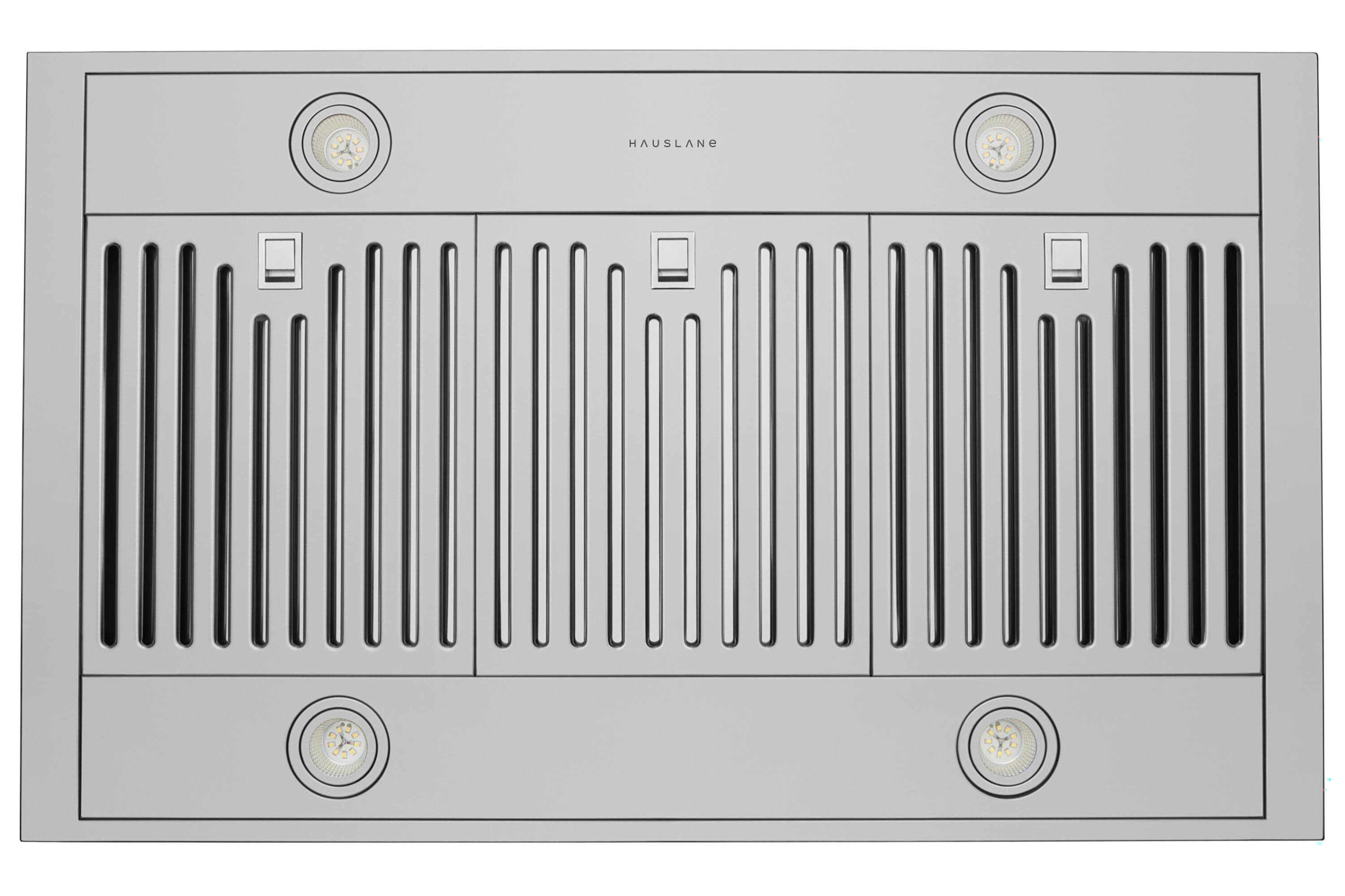 Alt View 2. Hauslane - Hauslane Island Range Hood Stainless Steel Vent Hood, LED Lights Dishwasher-Safe Filters (36 inch) - Stainless steel.