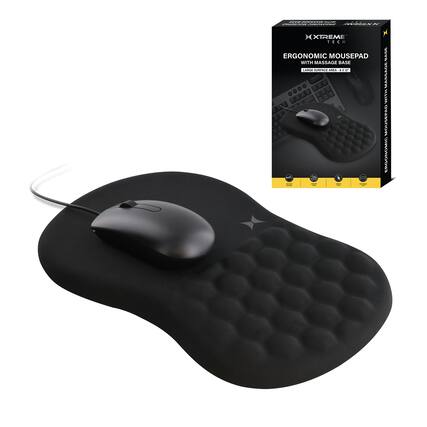 Aada - XTREME TECH ERGONOMIC MOUSEPAD WITH MASSAGE BASE LARGE SURFACE AREA 9 X 12" BASE MASSAGE WITH MOUSEPAD ERGONOMIC