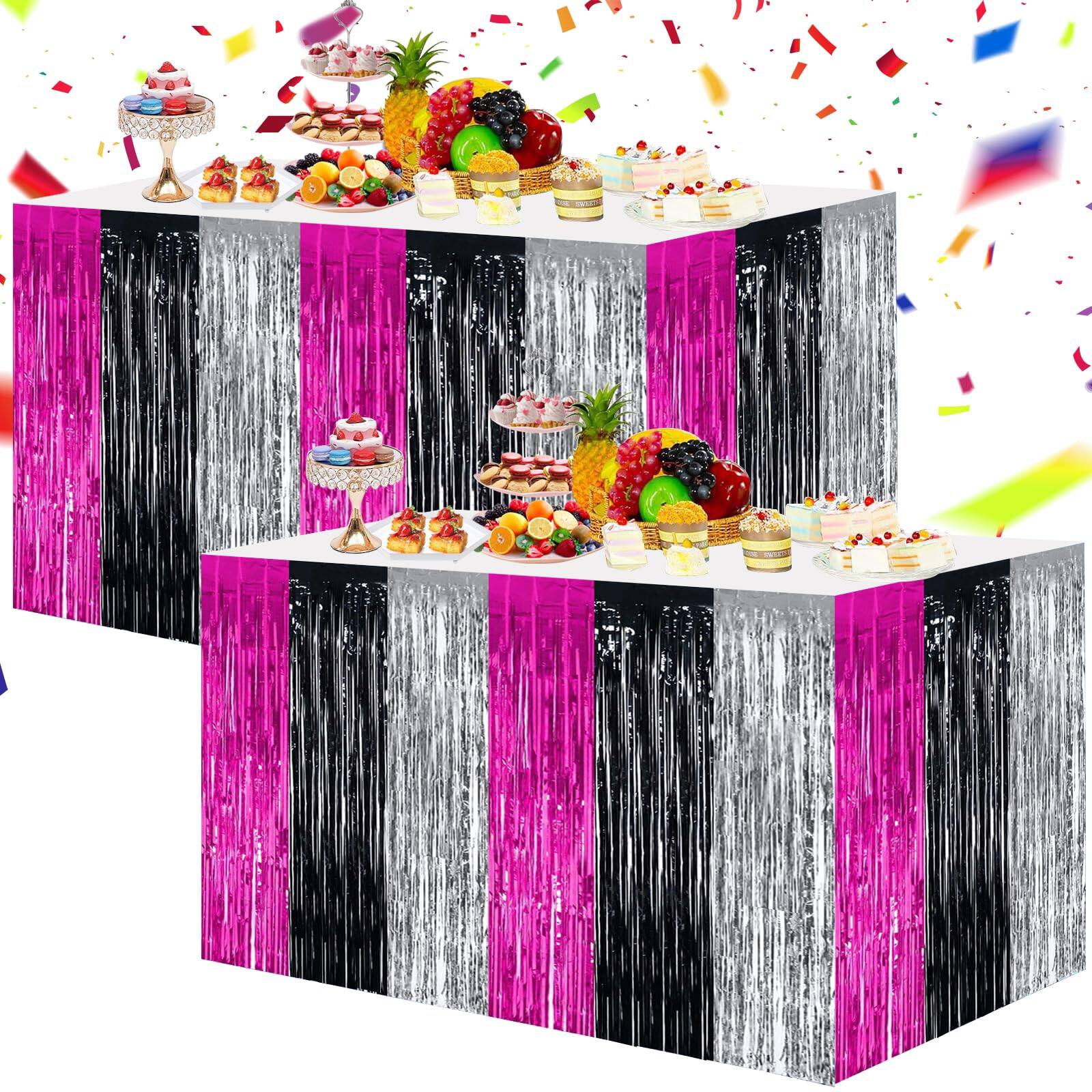 Hot Pink Black Silver