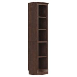 VAUXHILL & CO. - Halston Narrow Bookcase, Adjustable Open Shelving Unit, Cherry - Dark Cherry