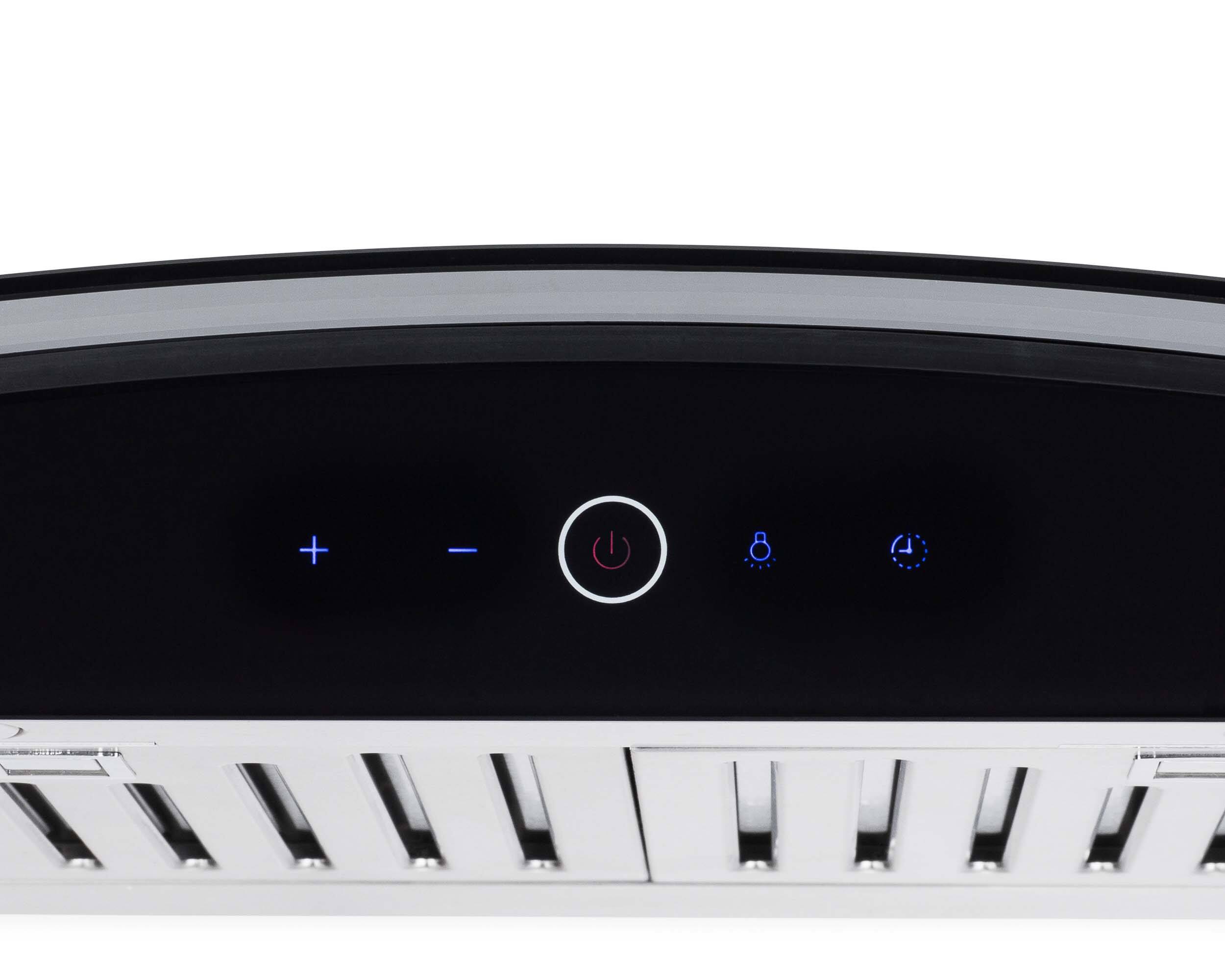 Alt View 4. Hauslane - Hauslane WM-639 30-in Convertible Stainless Steel Wall-Mounted Range Hood - Silver.