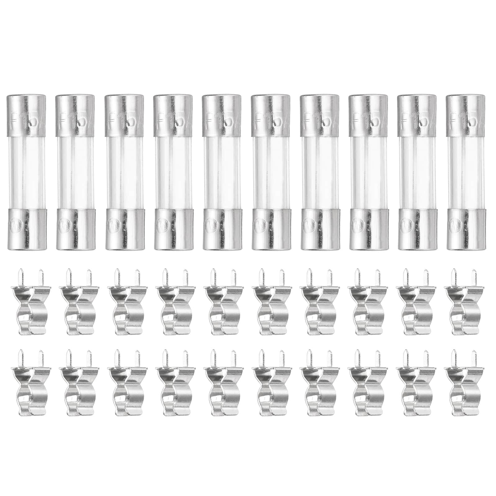Unique Bargains - Glass Tube Fuses, 5x20mm 15A 250V Quick Fast Blow Glass Cartridge Tube Fuse with 20pcs Safety Clip 10pcs price history on PriceWatchPro