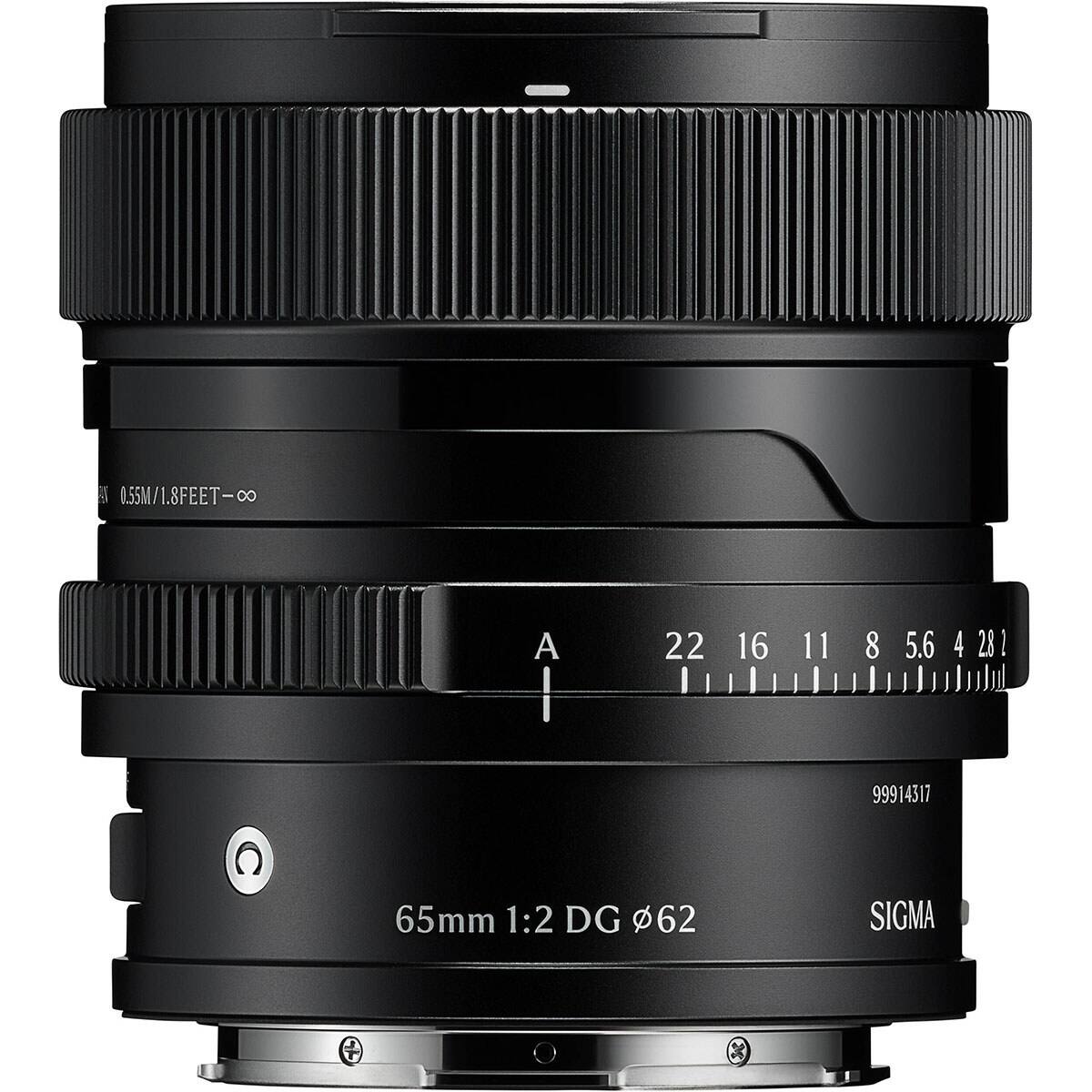 0.55M/1.8FEET-∞  
A  
22 16 11 8 5.6 4 2.8  
99914317  
65mm 1:2 DG φ62  
SIGMA