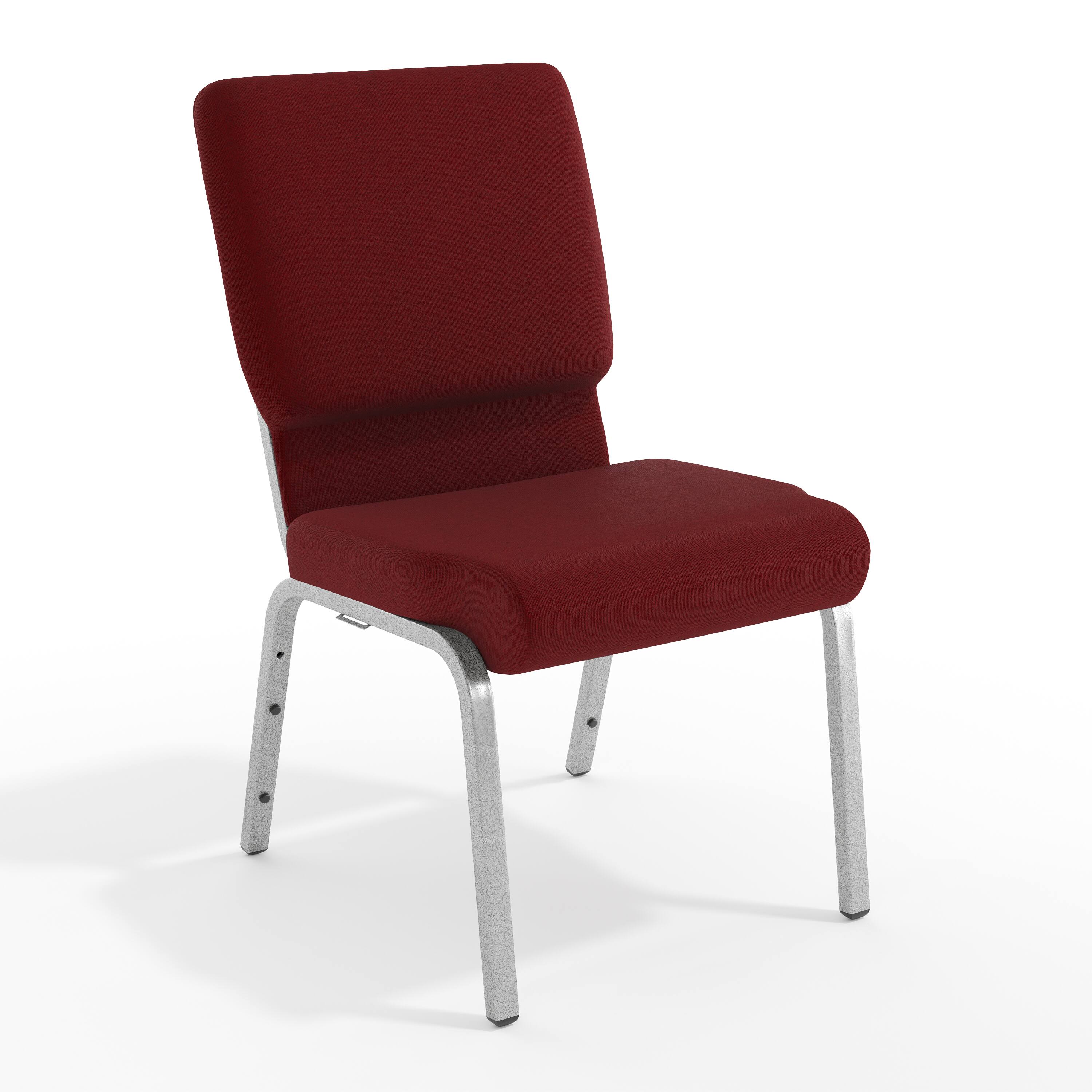 Burgundy Fabric/Silver Vein Frame