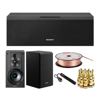 Sony SSCS8 Center Channel Speaker w/ Pair of Bookshelf Speakers Sony SSCS8 Center Channel Speaker w/ Pair of Bookshelf Speakers